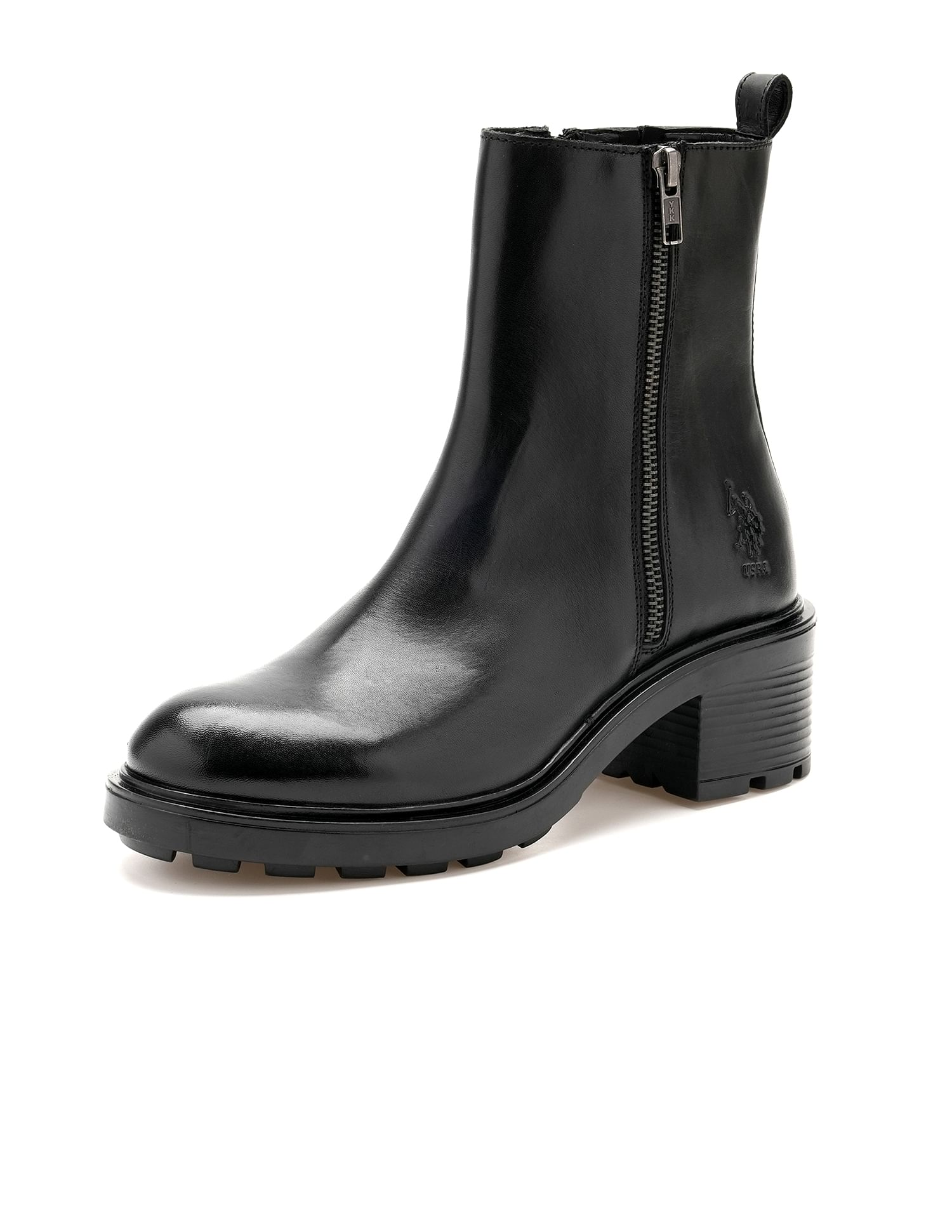 U.S. Polo Assn. Women Grazia  Leather Ankle Boots