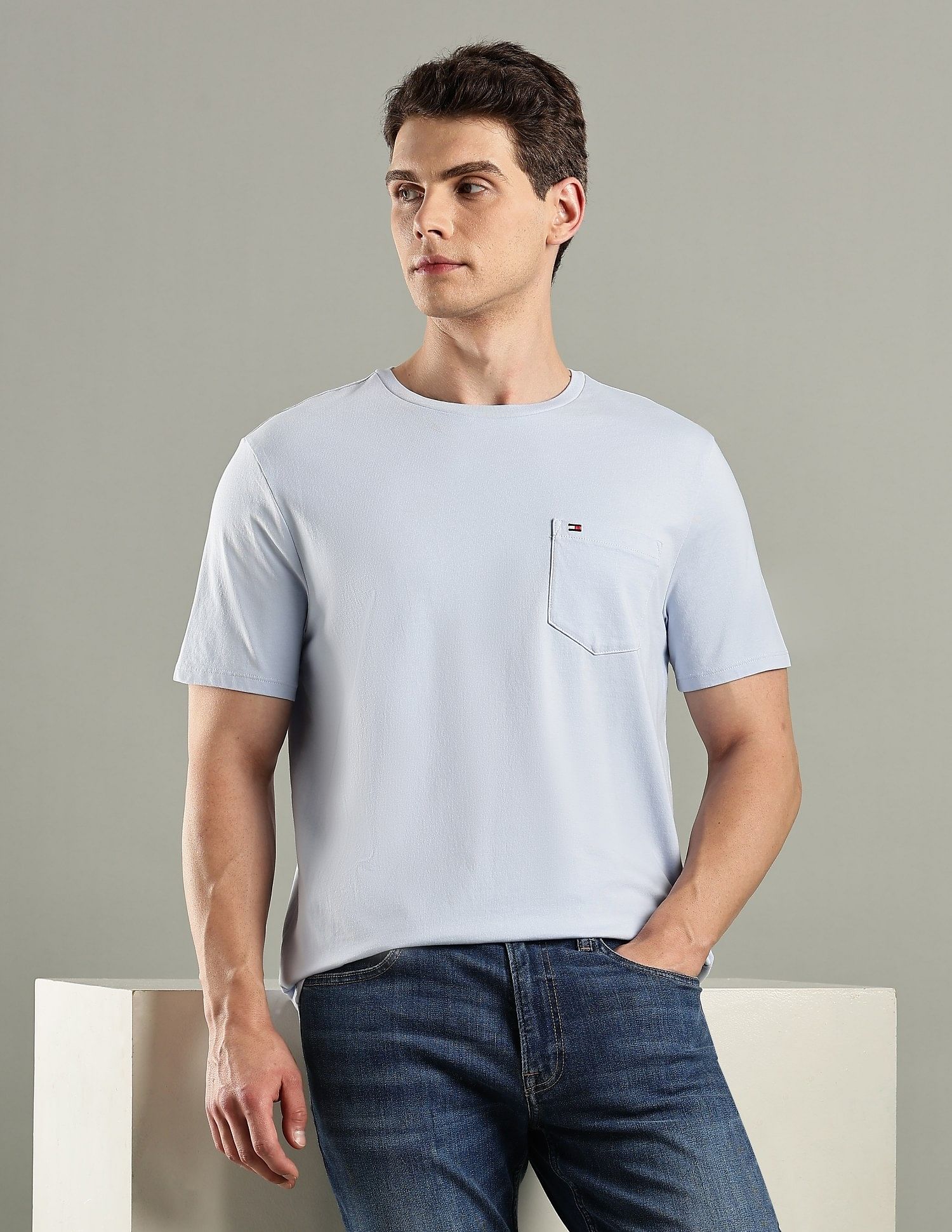 Tommy Hilfiger Solid Regular-Fit Cotton T-Shirt