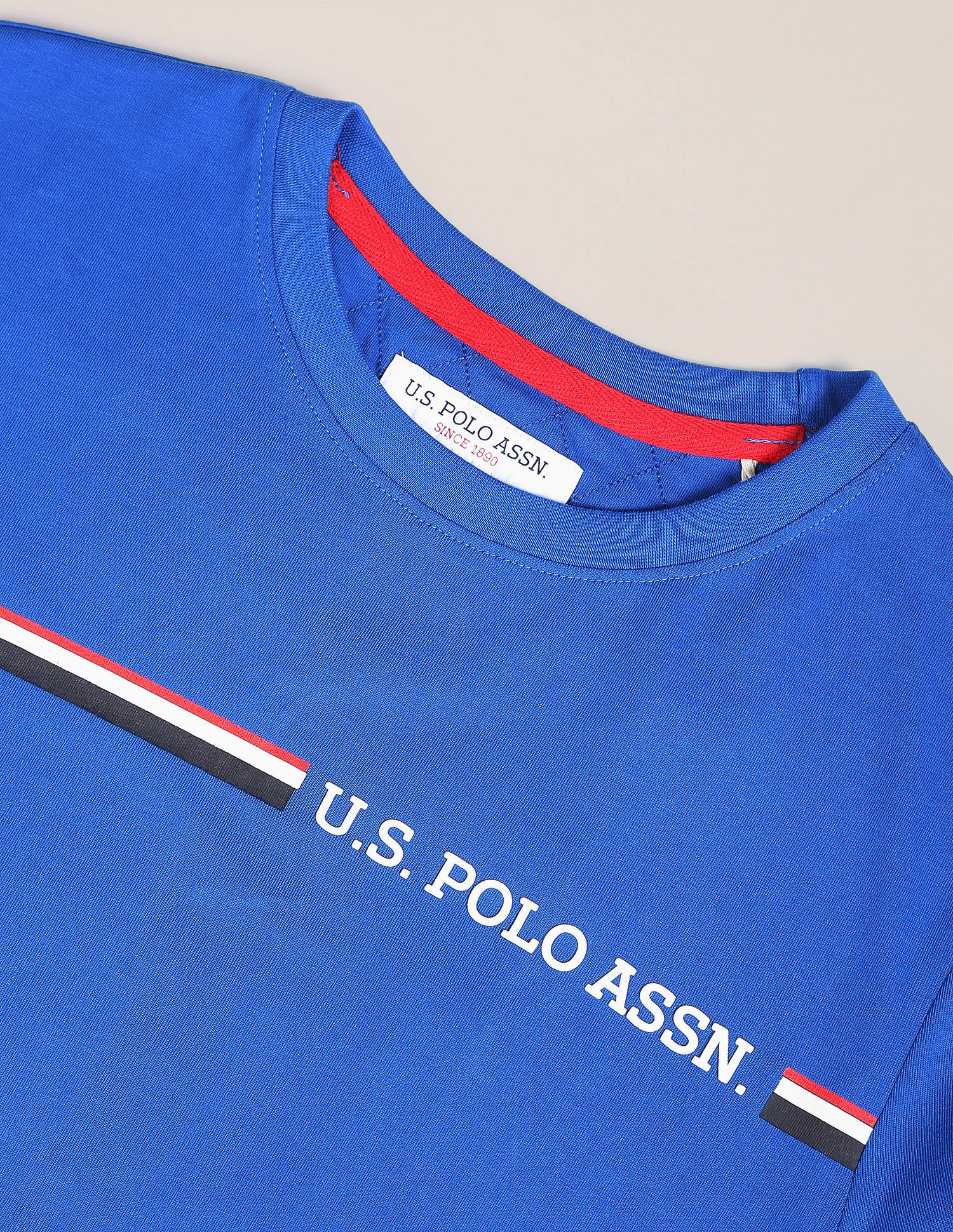 U.S. Polo Assn. Crew Neck Brand Print T-Shirt