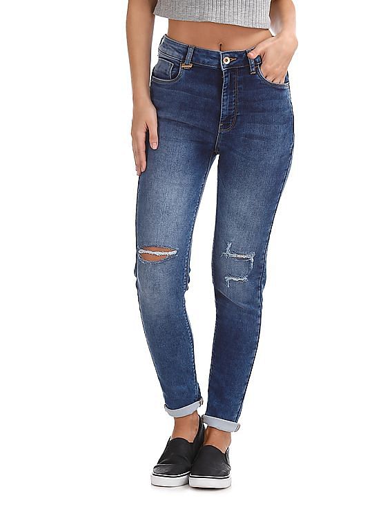 Flying Machine Women Veronica Skinny Fit Stone Wash Jeans