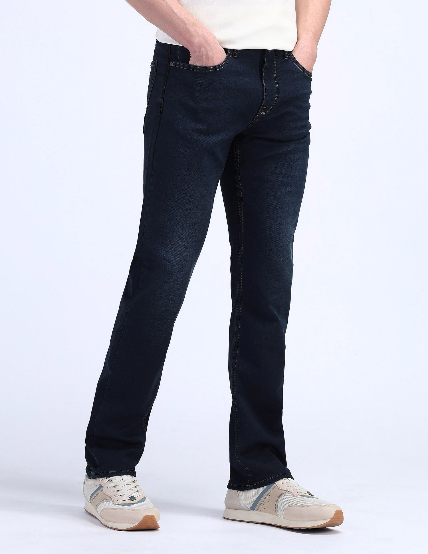 Flying Machine F-Jango Straight Fit Washed Jeans