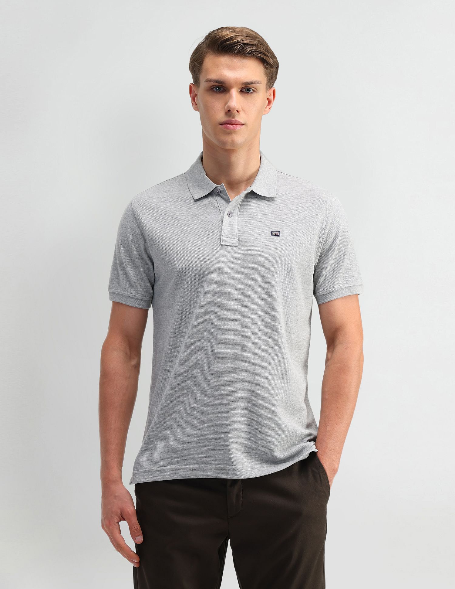 Arrow Sports Solid Regular Fit Polo Shirt