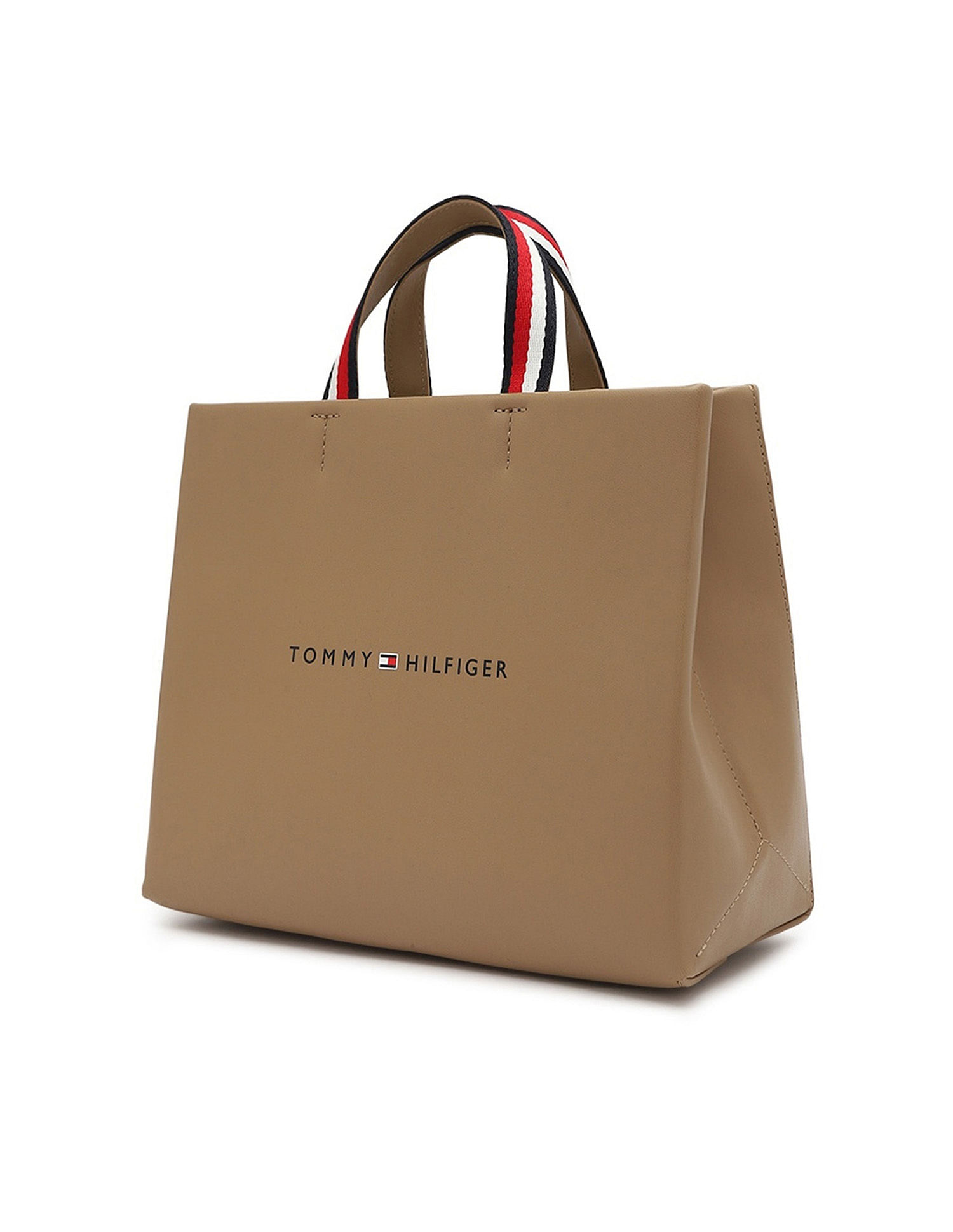 Tommy Hilfiger Logo Khaki Pu Handbags