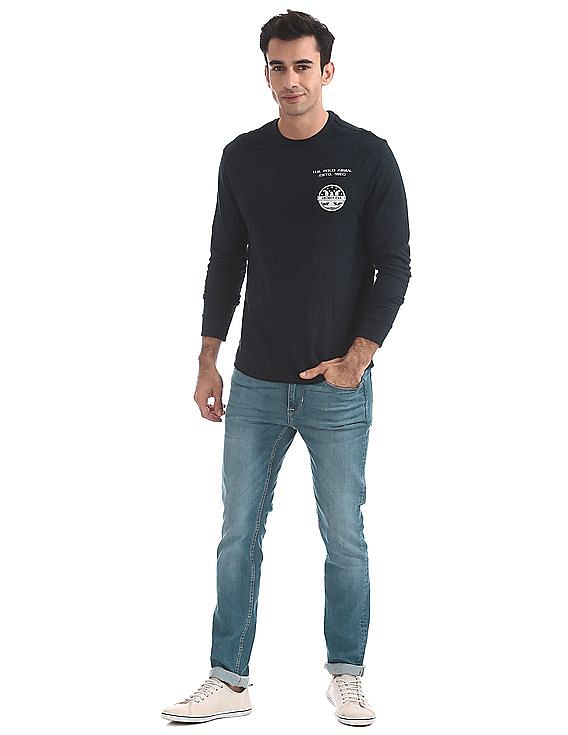 U.S. Polo Assn. Denim Co. Chest Pocket Long Sleeve T-Shirt