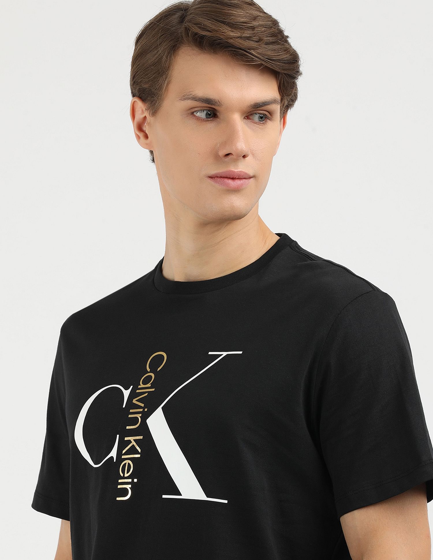 Calvin Klein Jeans Text Monogram Crew Neck T-Shirt