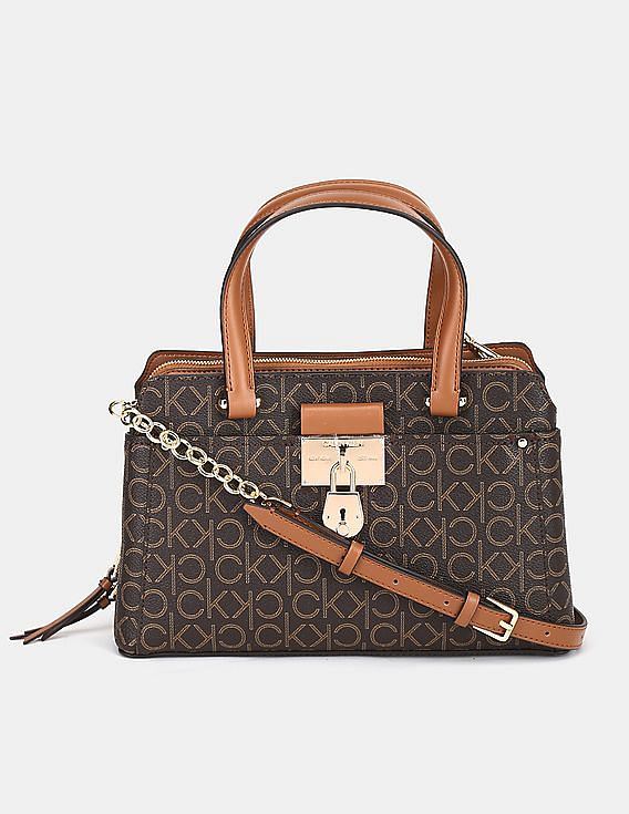 Buy Calvin Klein Women Brown Monogram Sling Bag - NNNOW.com