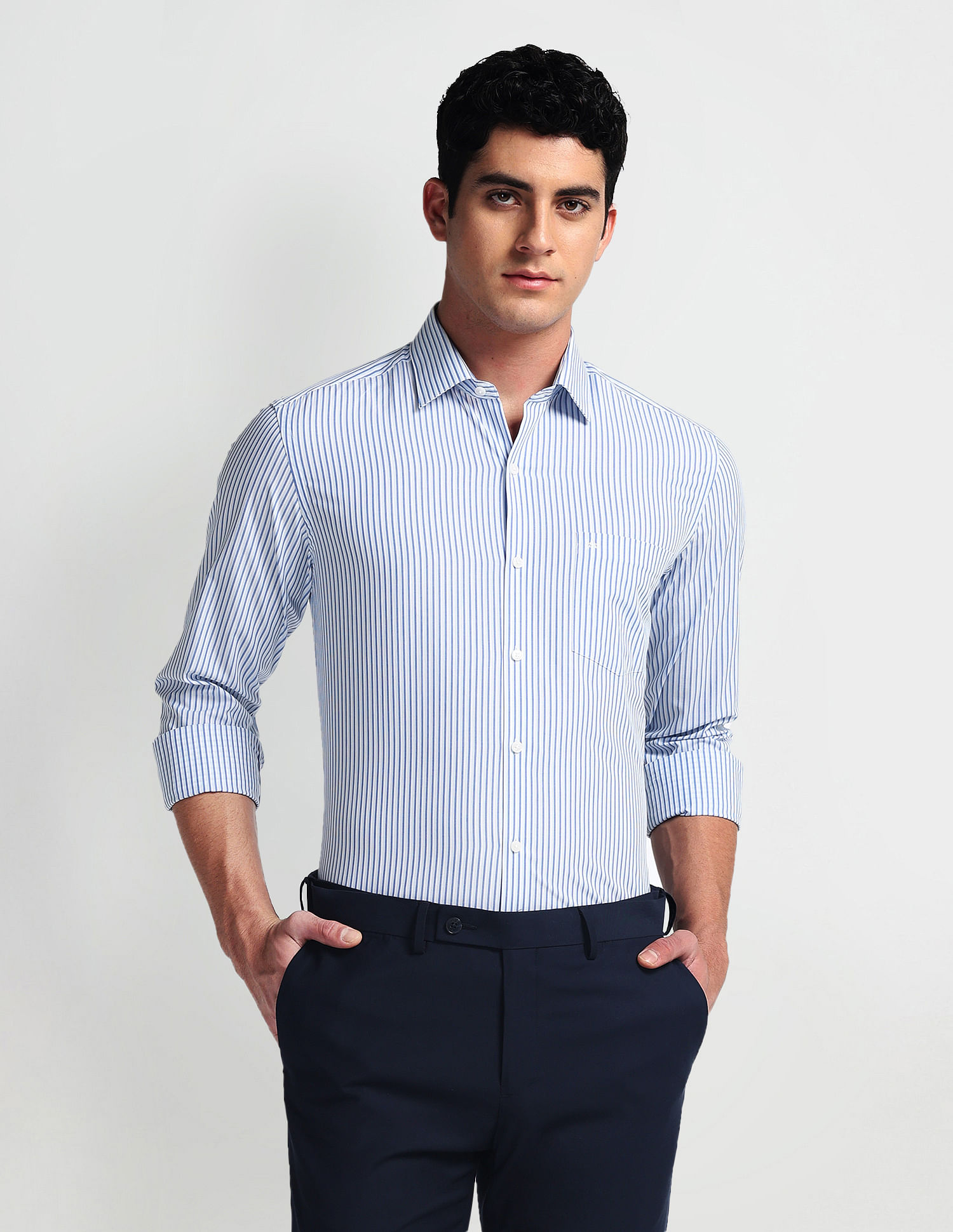 Arrow Vertical Stripe Dobby Shirt