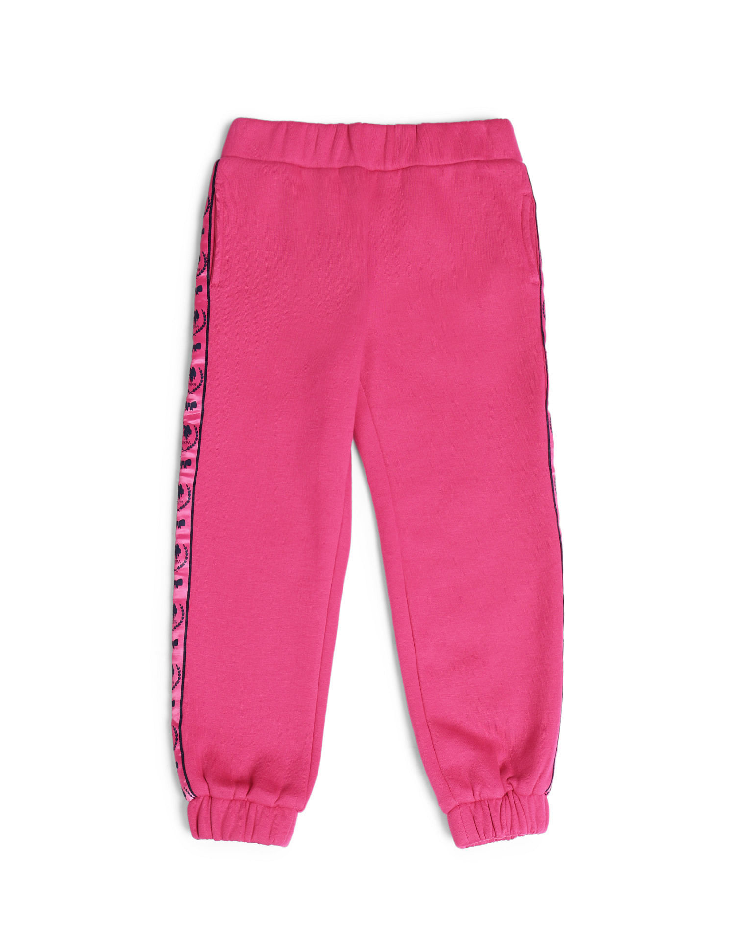 U.S. Polo Assn. Kids Girls Regular Fit Printed Track Pants