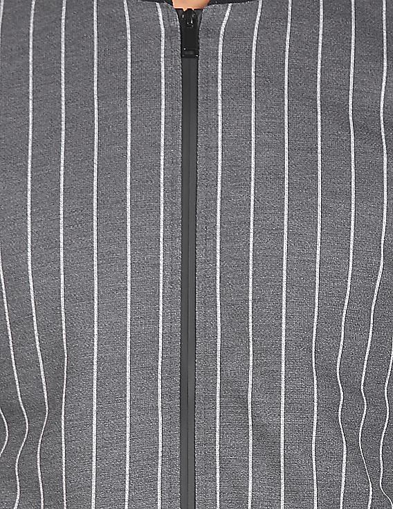 U.S. Polo Assn. Stand Collar Striped Jacket