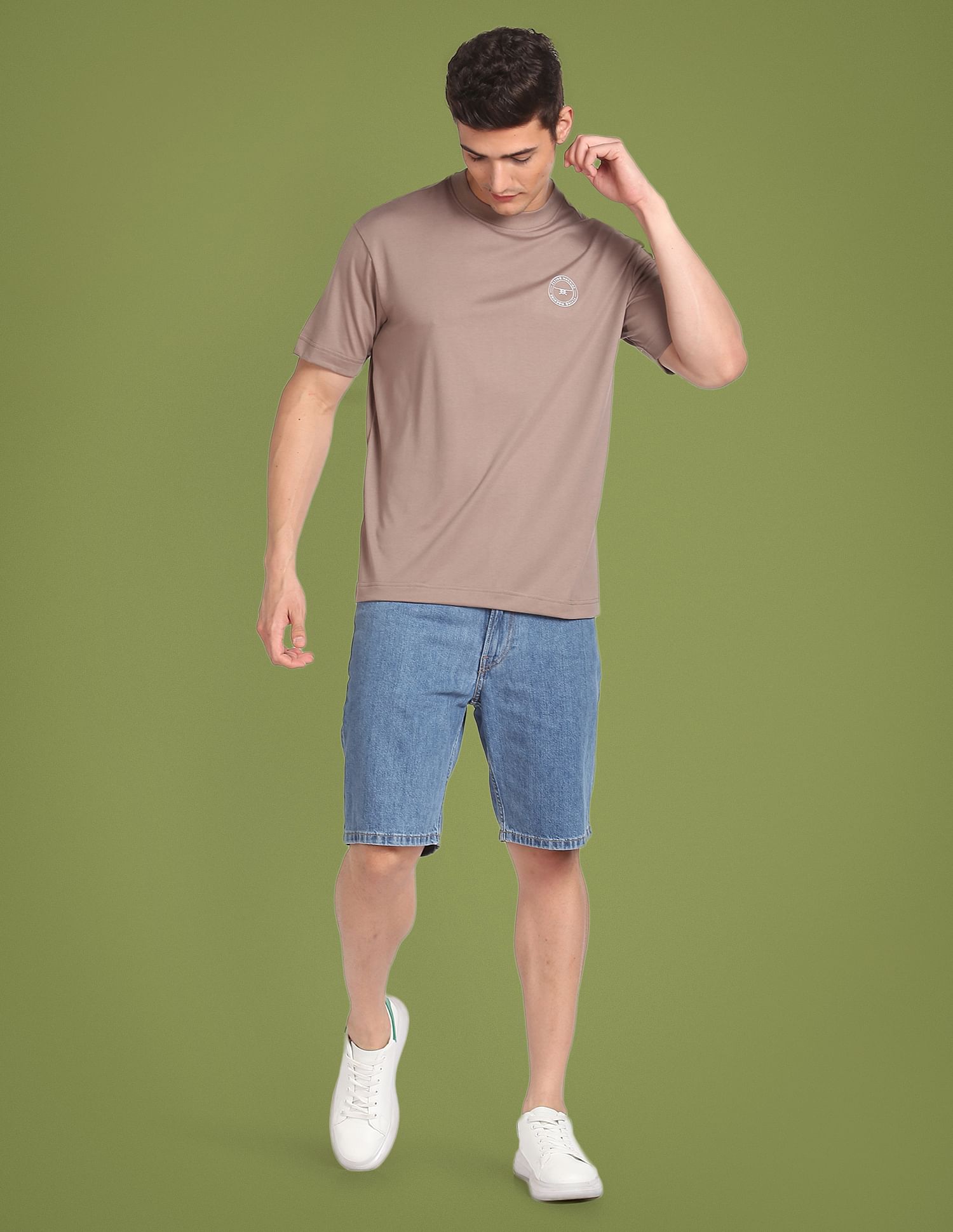 Flying Machine Solid Oversized T-Shirt