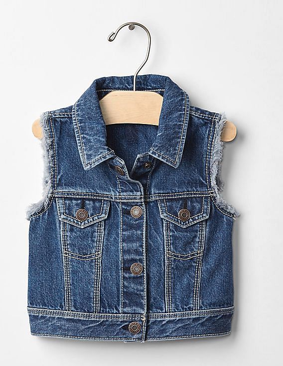 Frayed on sale denim vest