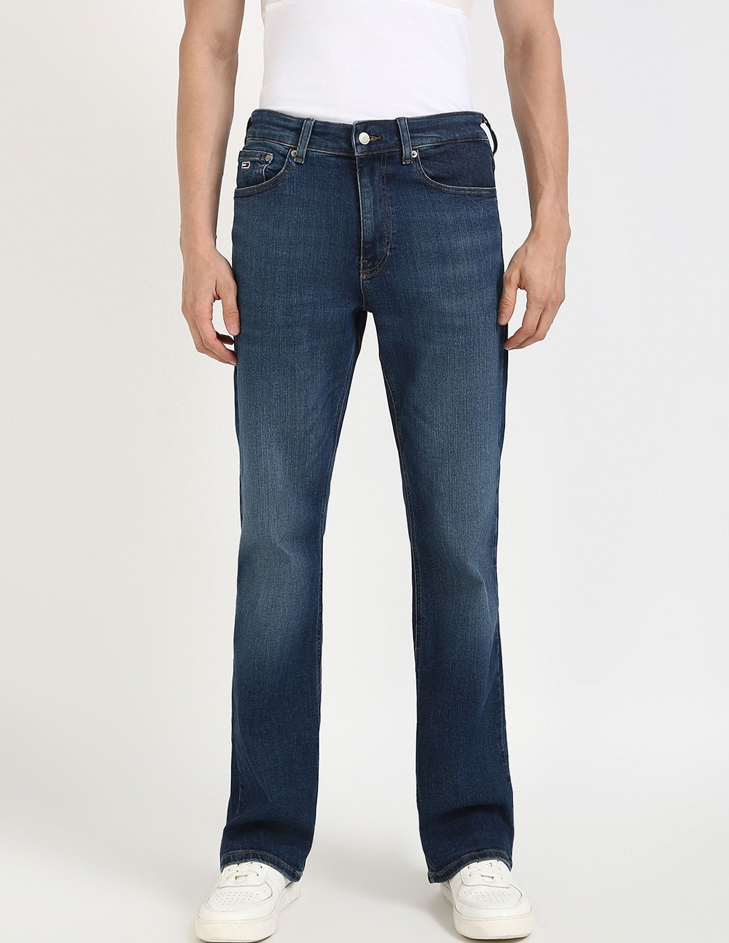 Tommy Hilfiger Mid-Wash Slim-Fit Low-Rise Jeans