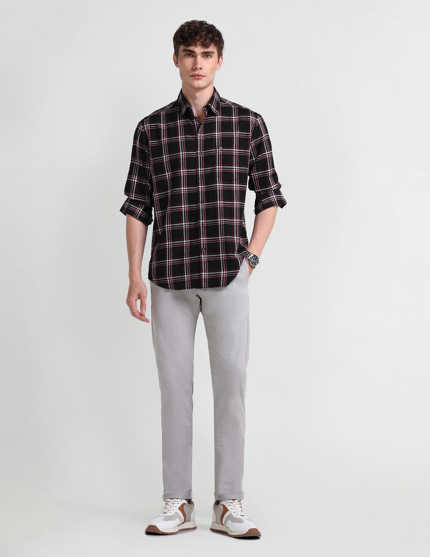 Arrow Sport Manhattan Slim Fit Twill Shirt