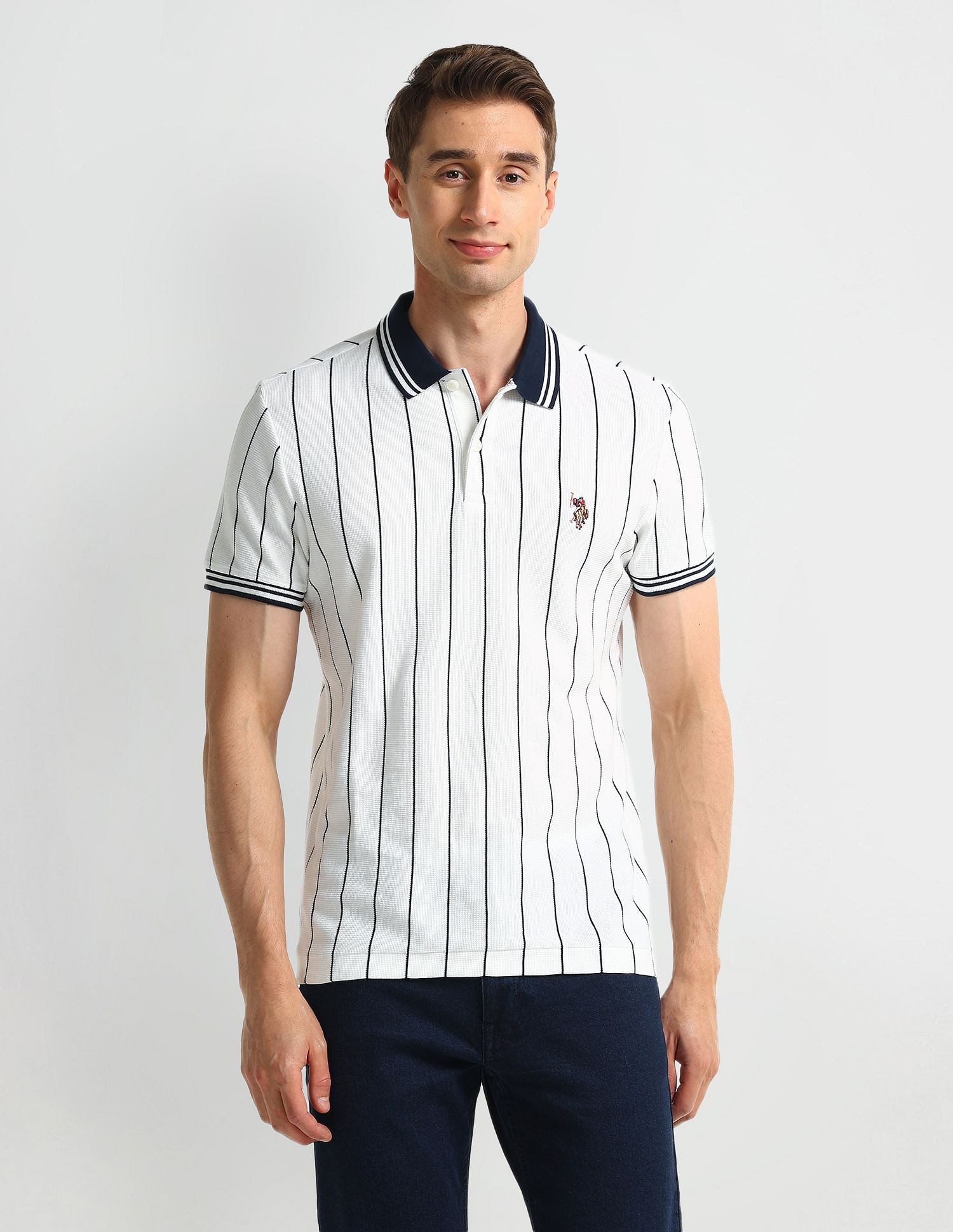 U.S. Polo Assn. Denim Co. Muscle Fit Striped T-Shirt