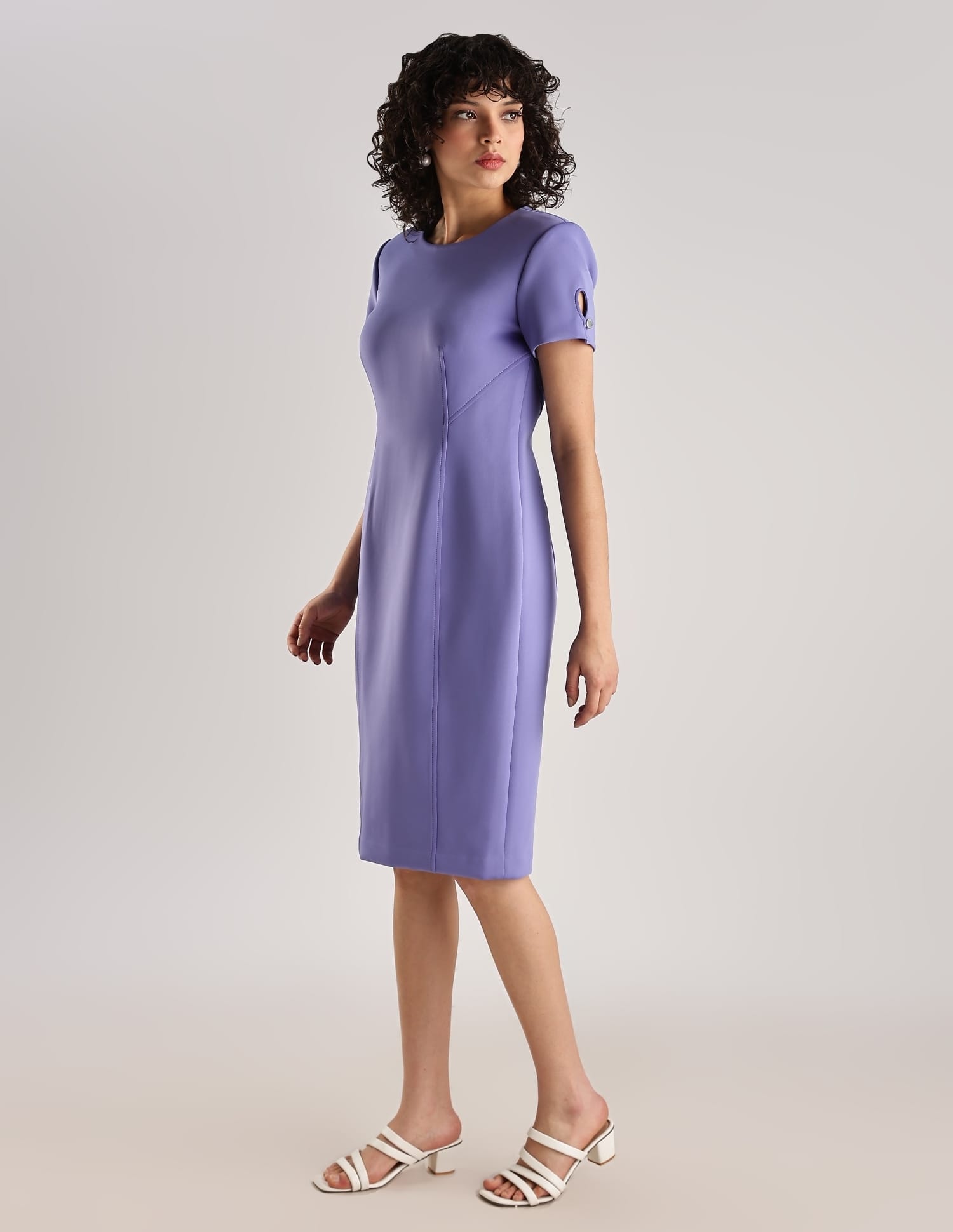 Buy Calvin Klein Polyester Round Neck Sheath Dress - NNNOW.com