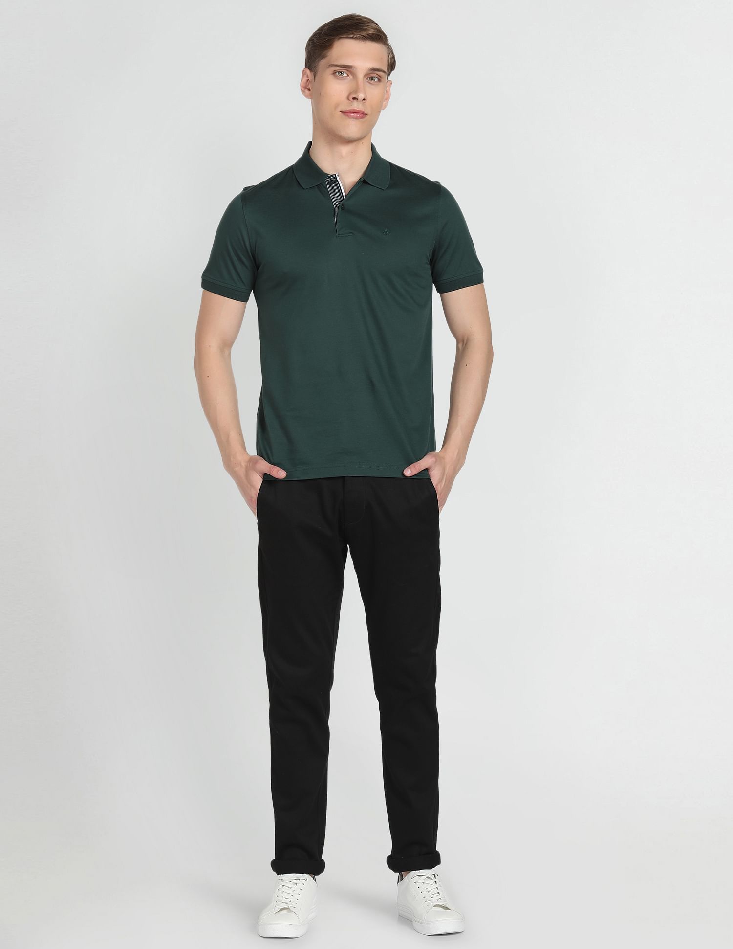 Arrow Cotton Solid Polo Shirt