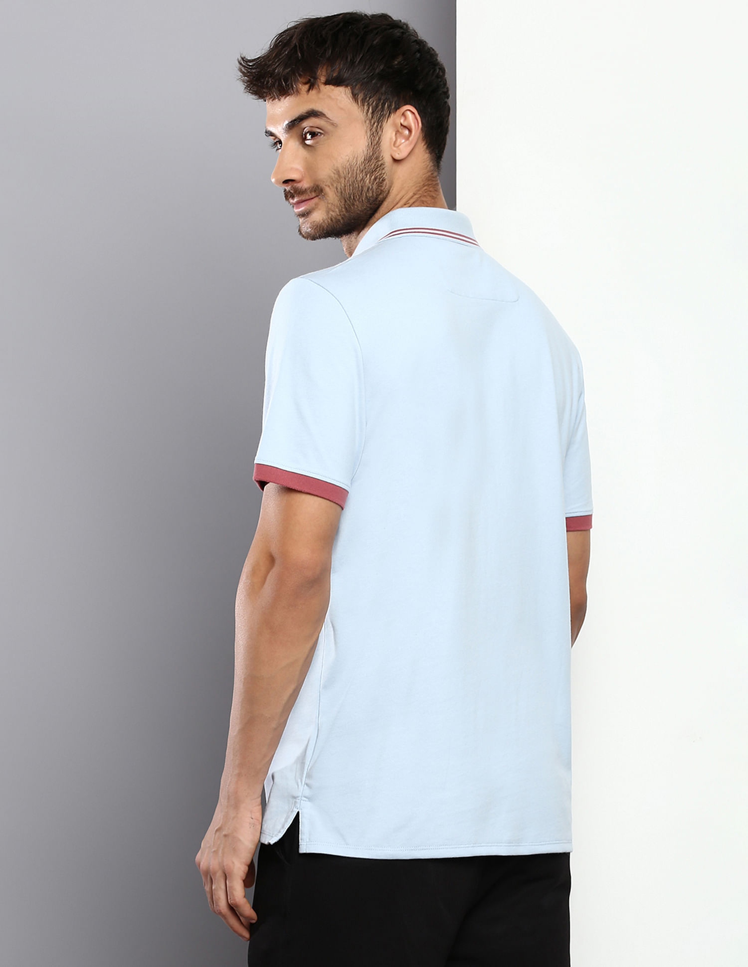 Calvin Klein Contrast Striped Cotton Polo Shirt