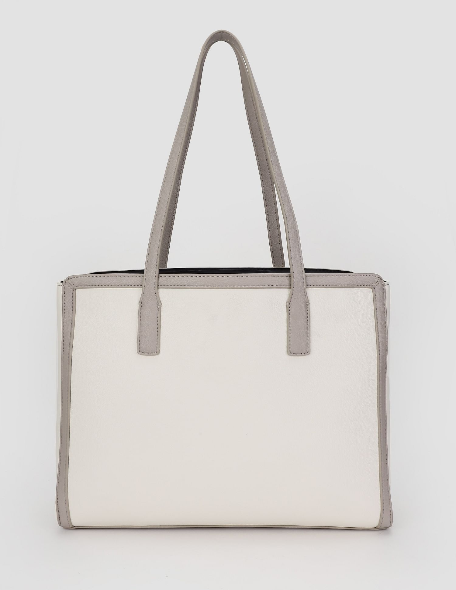 Tommy Hilfiger Solid Brown Pu Tote Bag