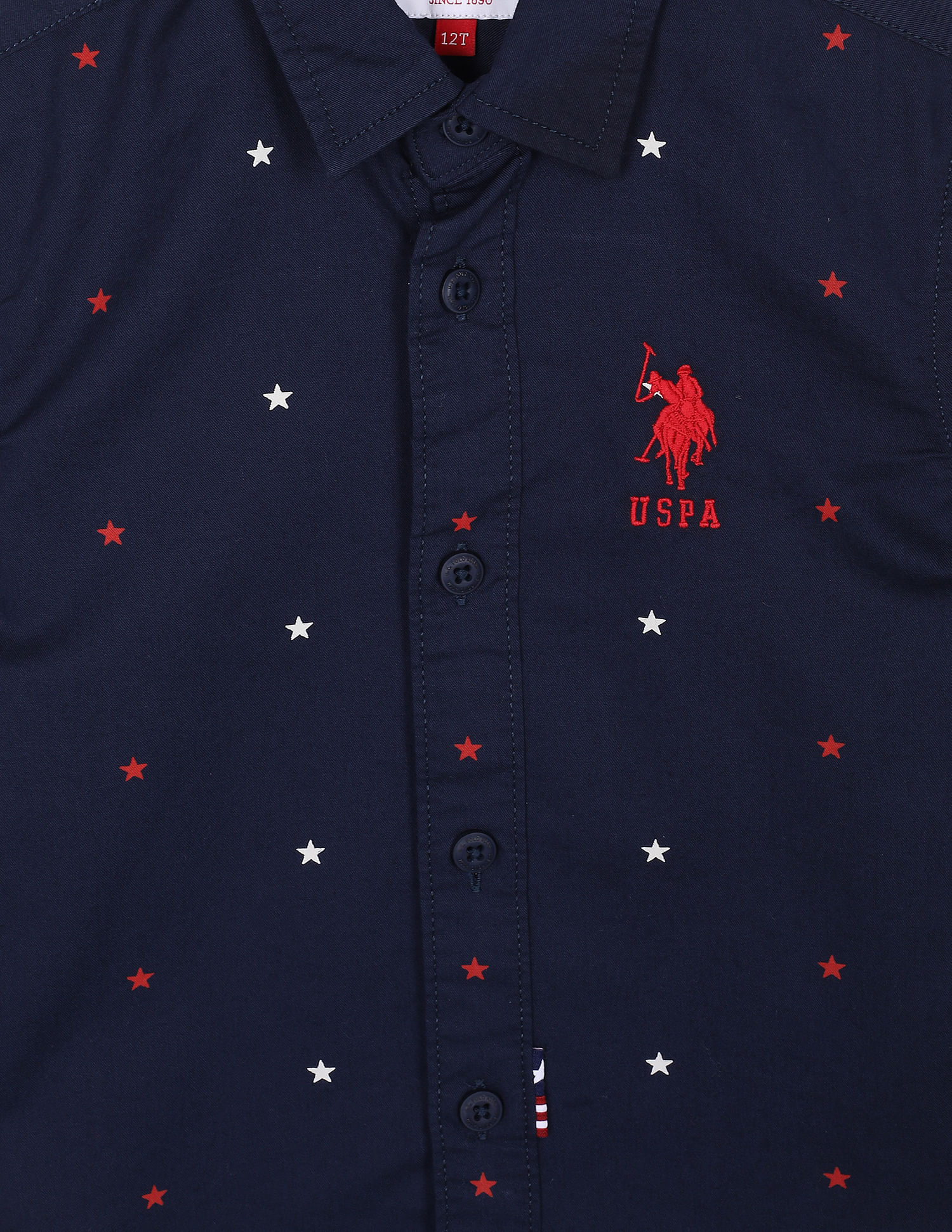 U.S. Polo Assn. Kids Boys Cotton Printed Shirt