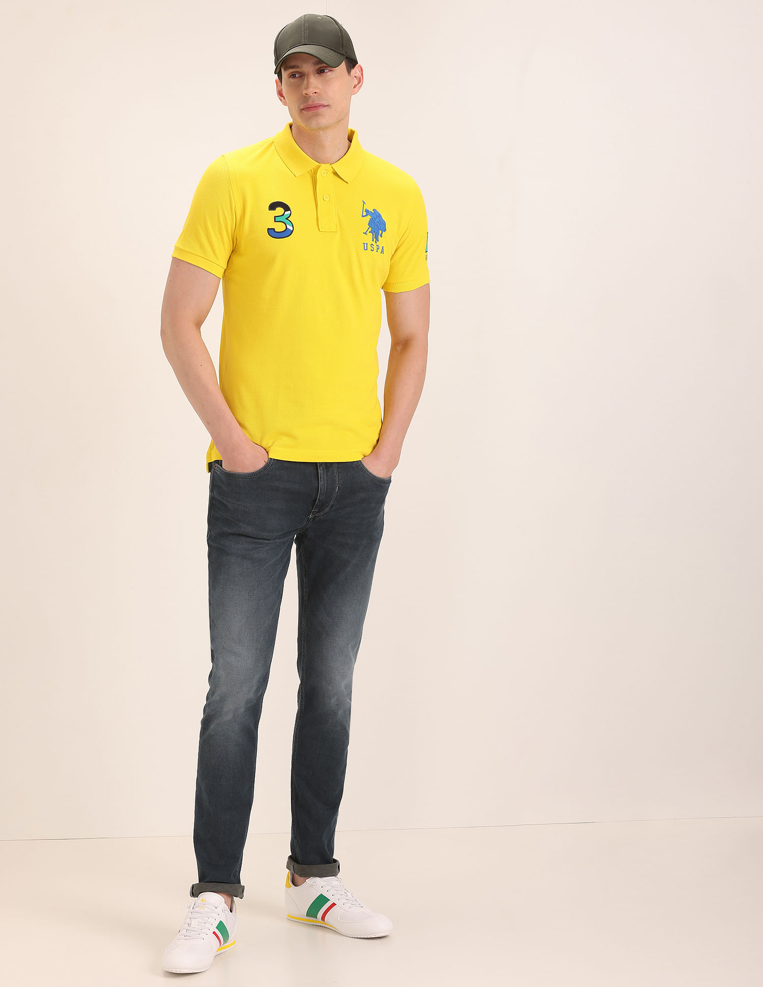Buy U.S. Polo Assn. Brazil Flag Appliqued Pique Polo Shirt - NNNOW.com