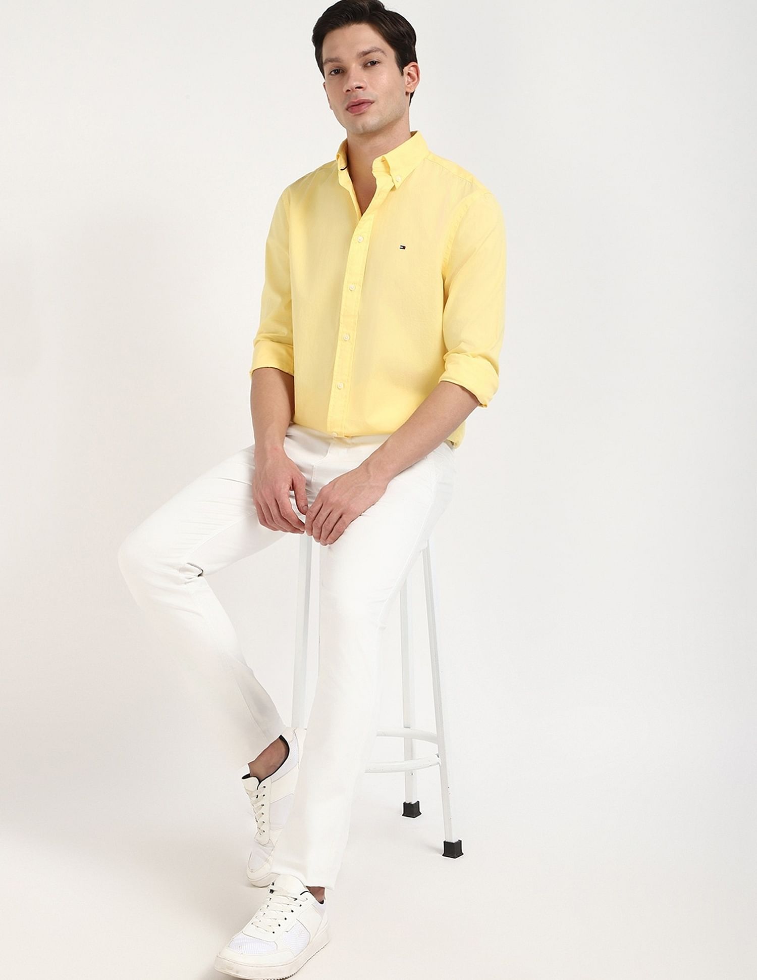 Tommy Hilfiger Solid Regular-Fit Poplin Woven Shirt