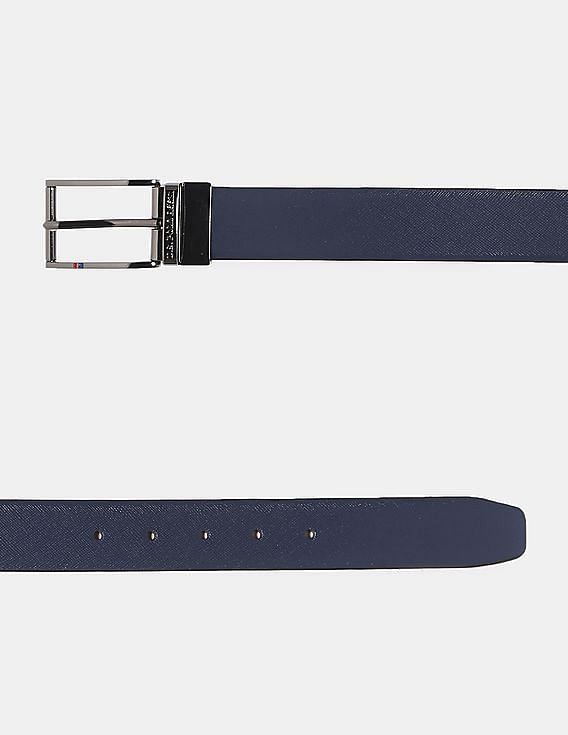 U.S. Polo Assn. Navy And Tan Textured Reversible Belt