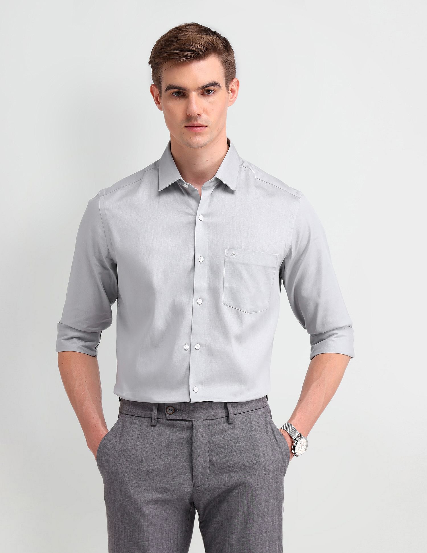 Arrow Manhattan Slim Solid Shirt