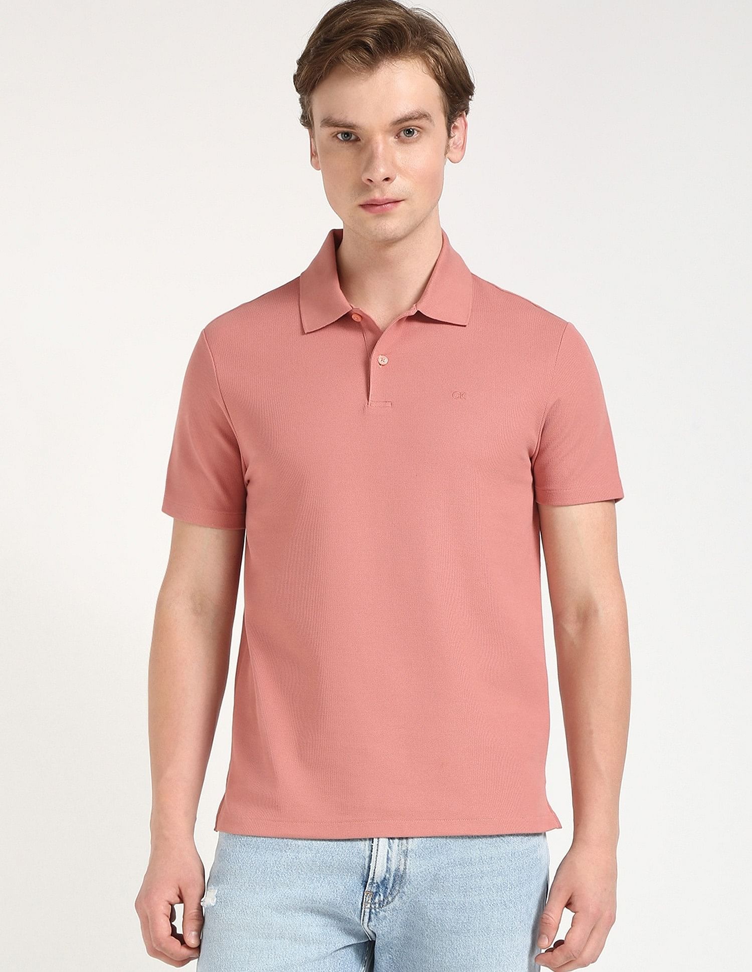 Calvin Klein Jeans Mens Regular Solid Polo Shirt