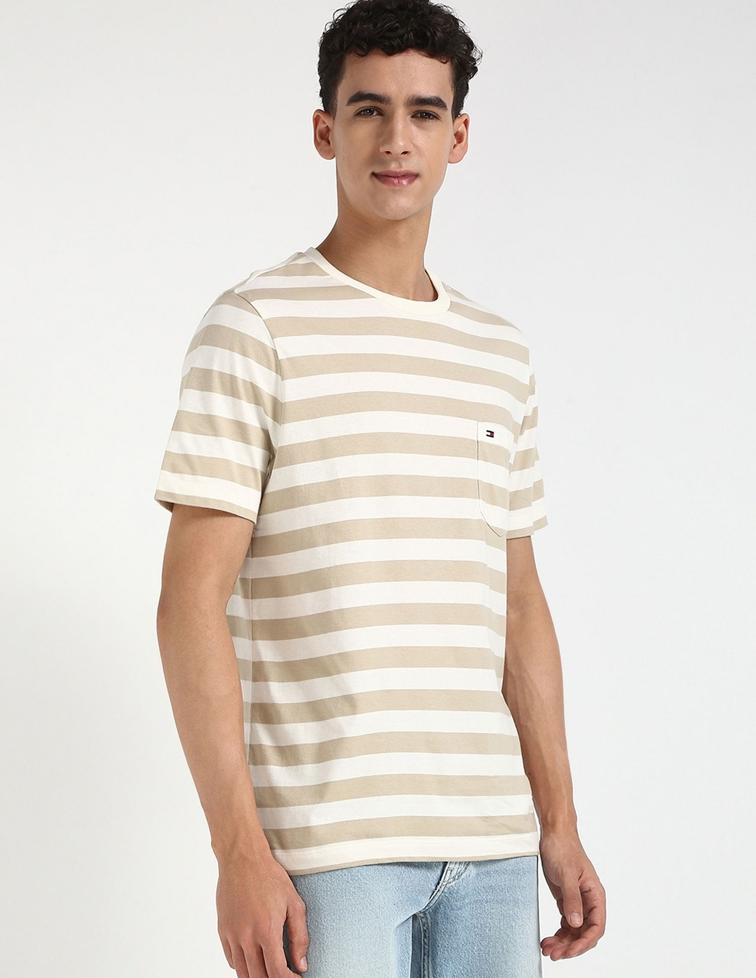Tommy Hilfiger Striped Regular-Fit Cotton T-Shirt