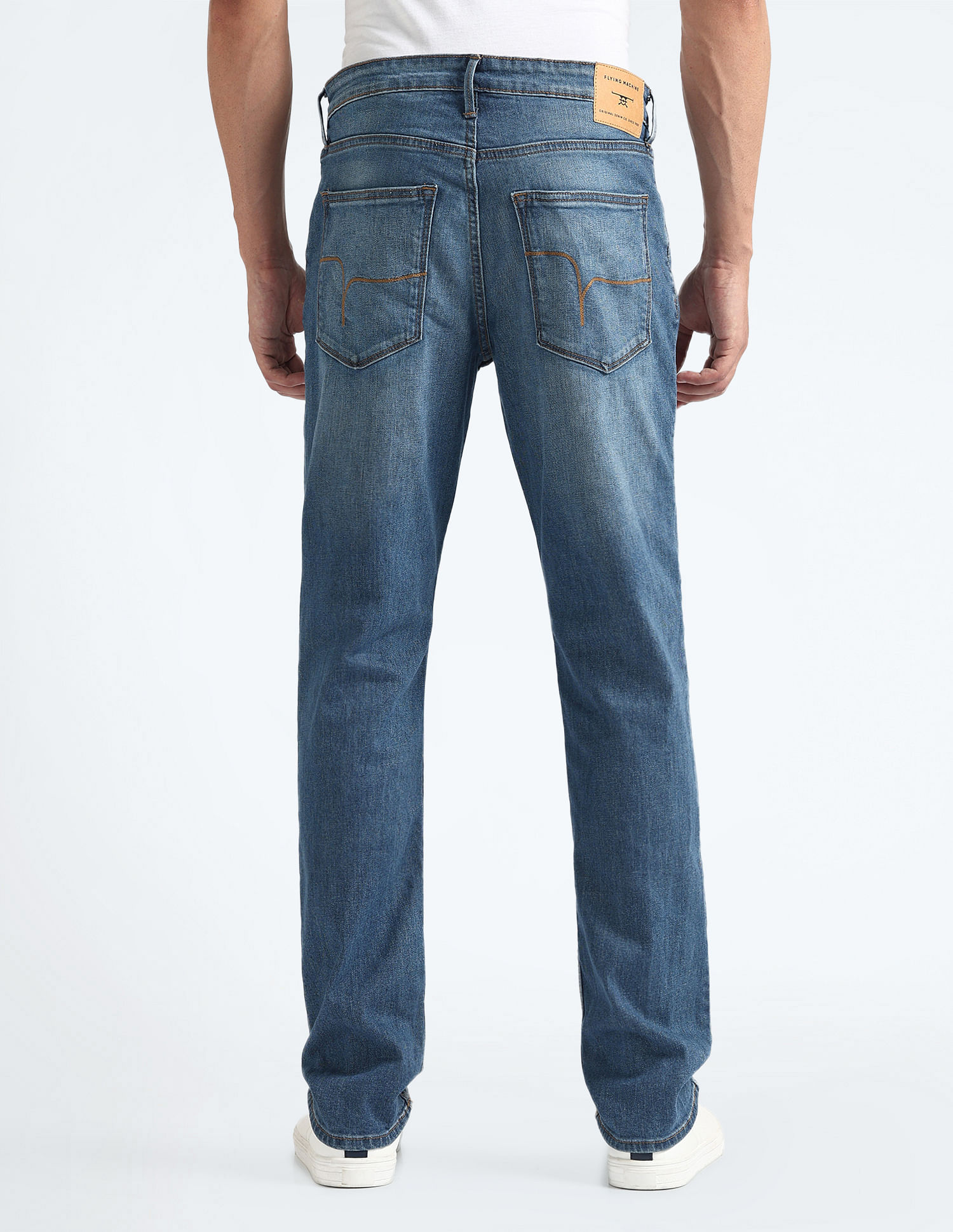 Flying Machine Freddie Slim Straight Mid Rise Jeans