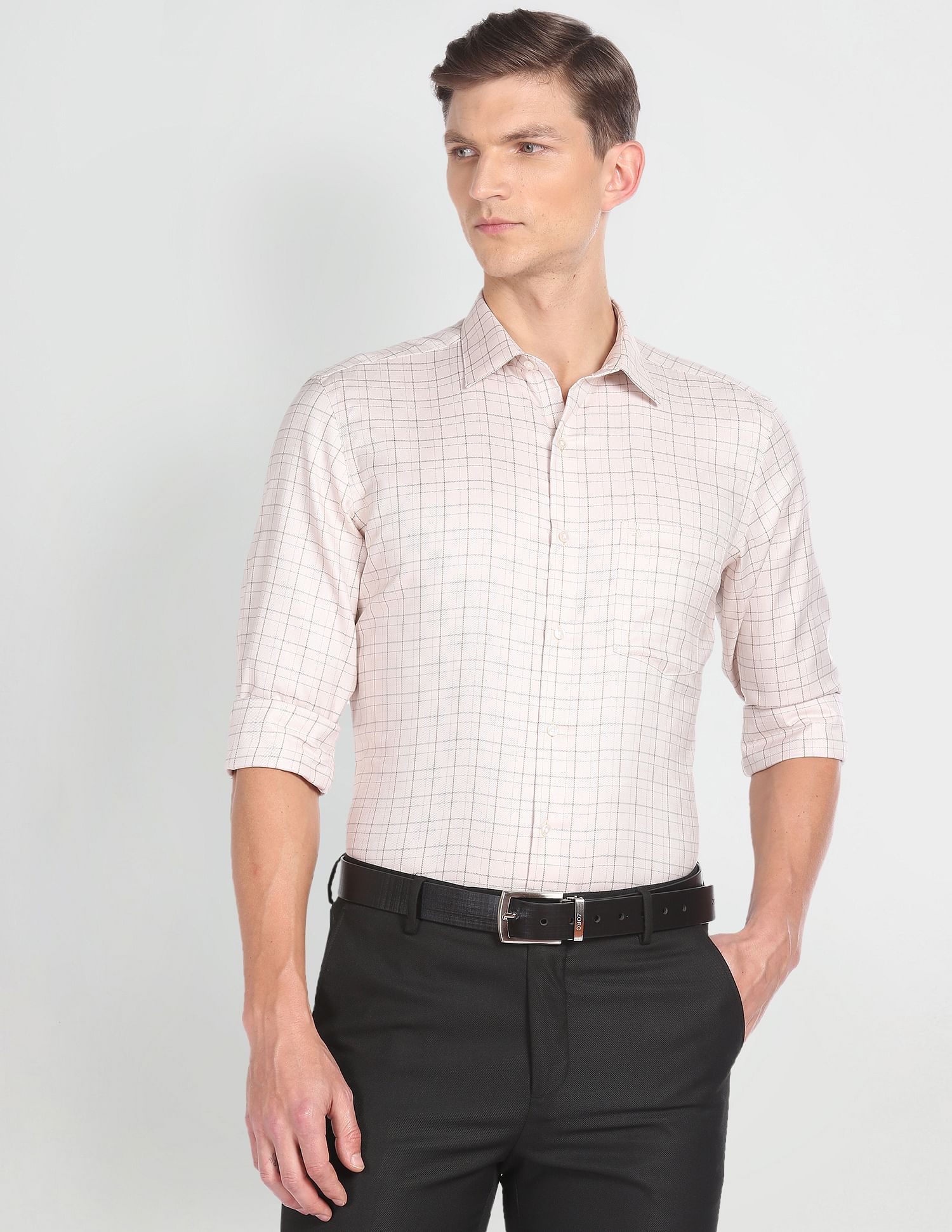 Arrow Herringbone Check Auto Press Shirt