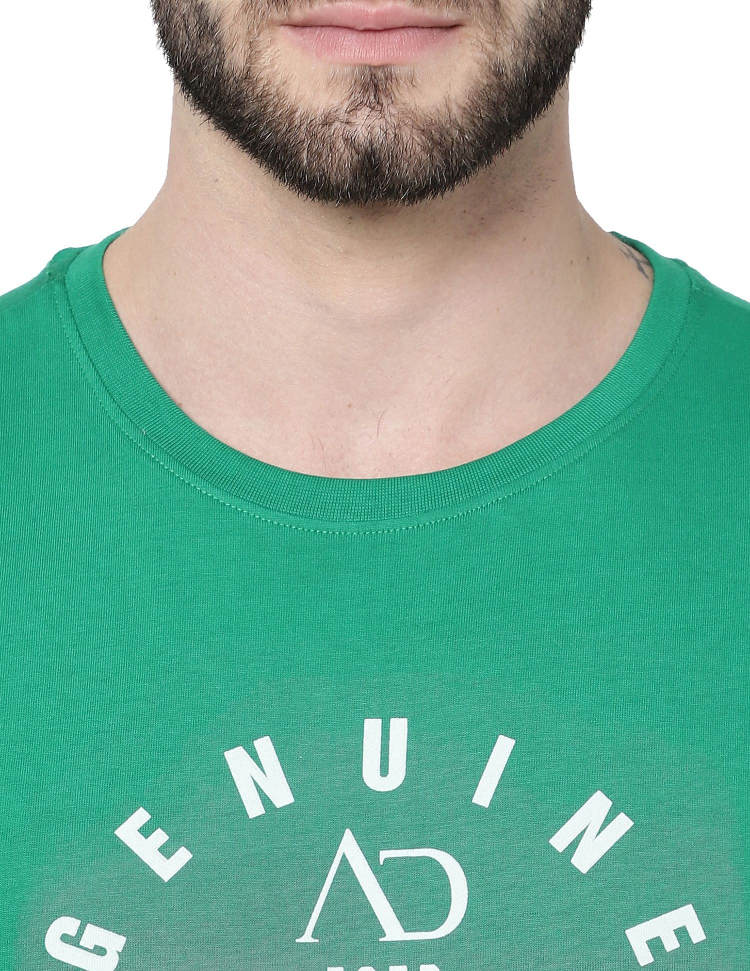 AD by Arvind Crew Neck Graphic Print T-Shirt