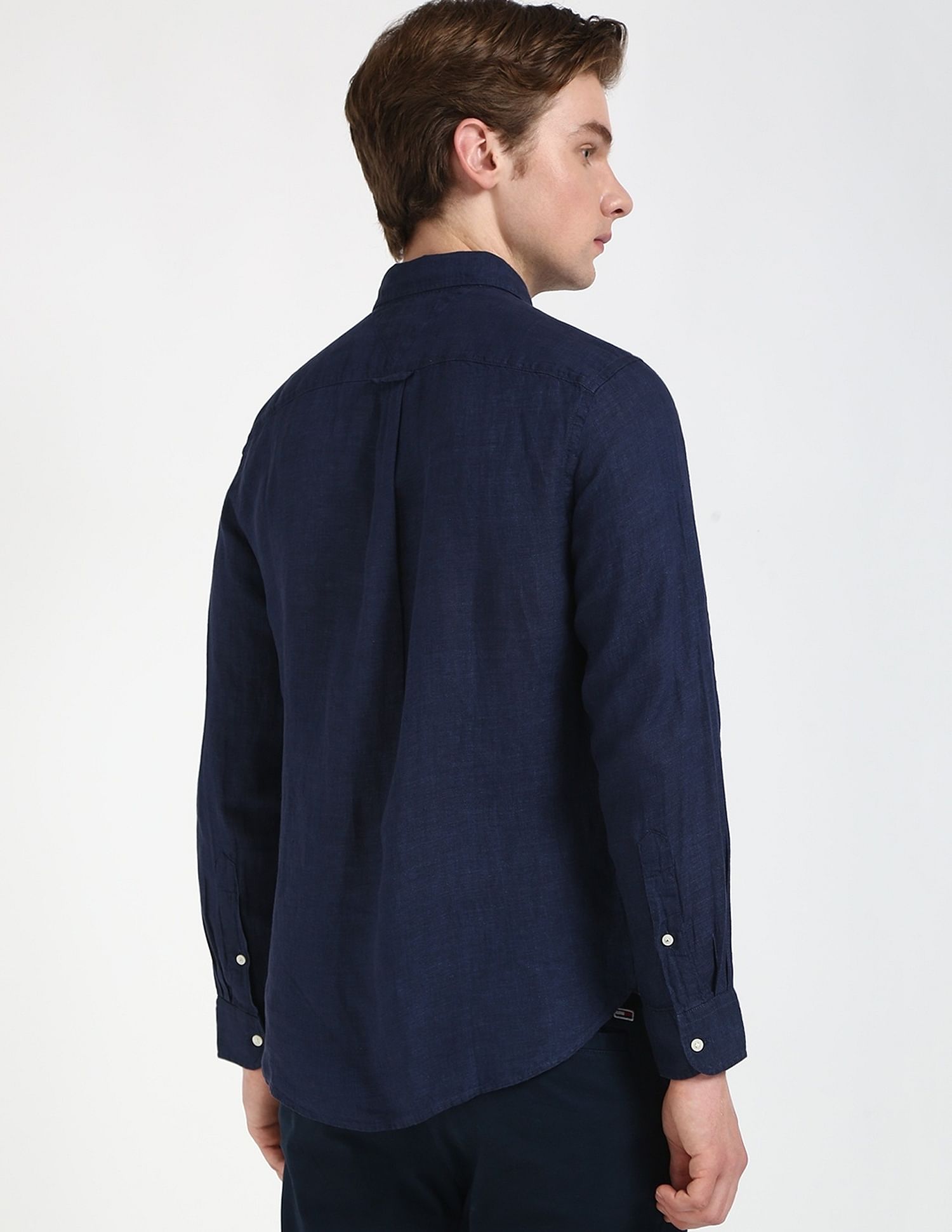 Tommy Hilfiger Solid Regular-Fit Linen Shirt