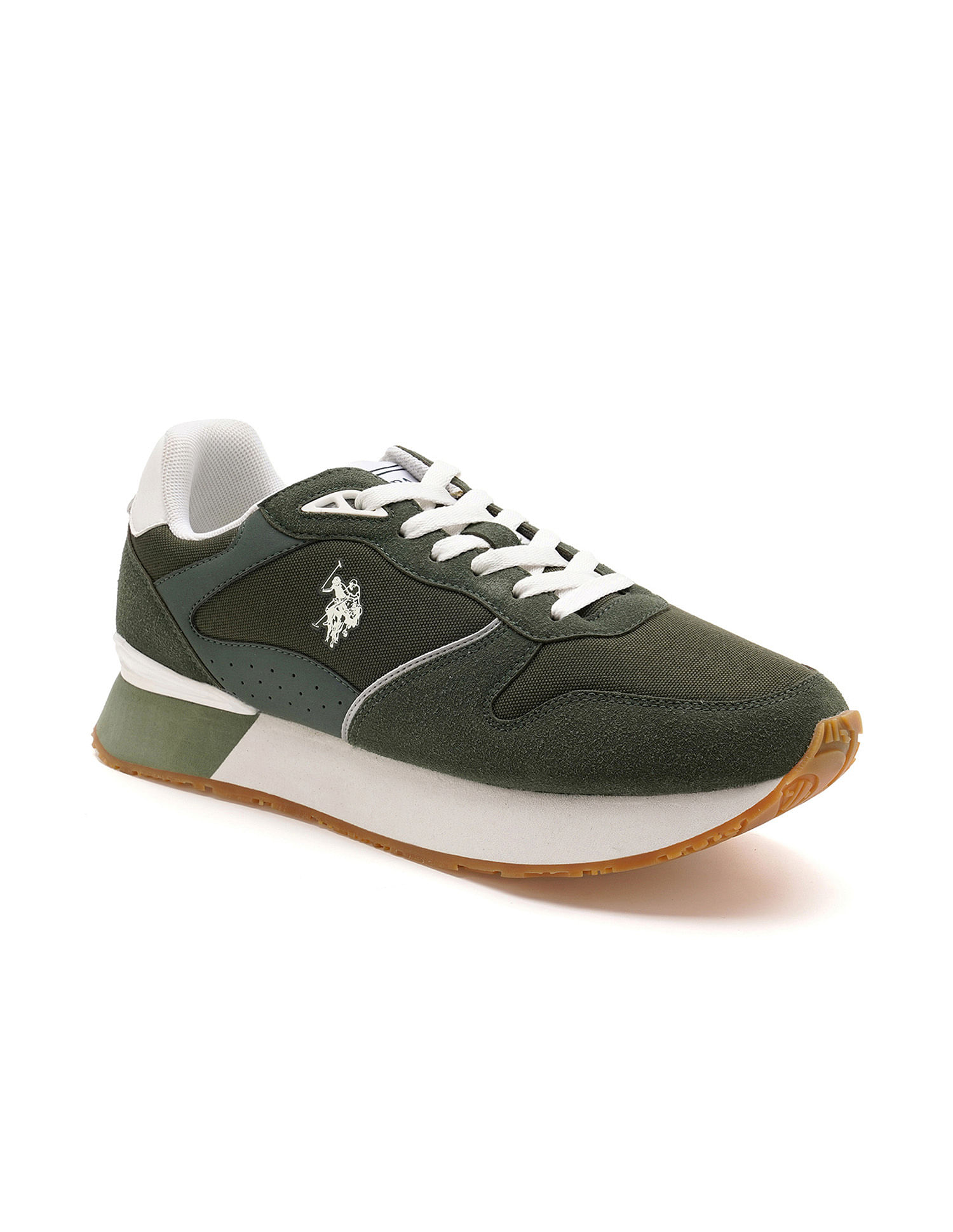 U.S. Polo Assn. Men Aspen 2.0 Suede Colourblocked Sneakers