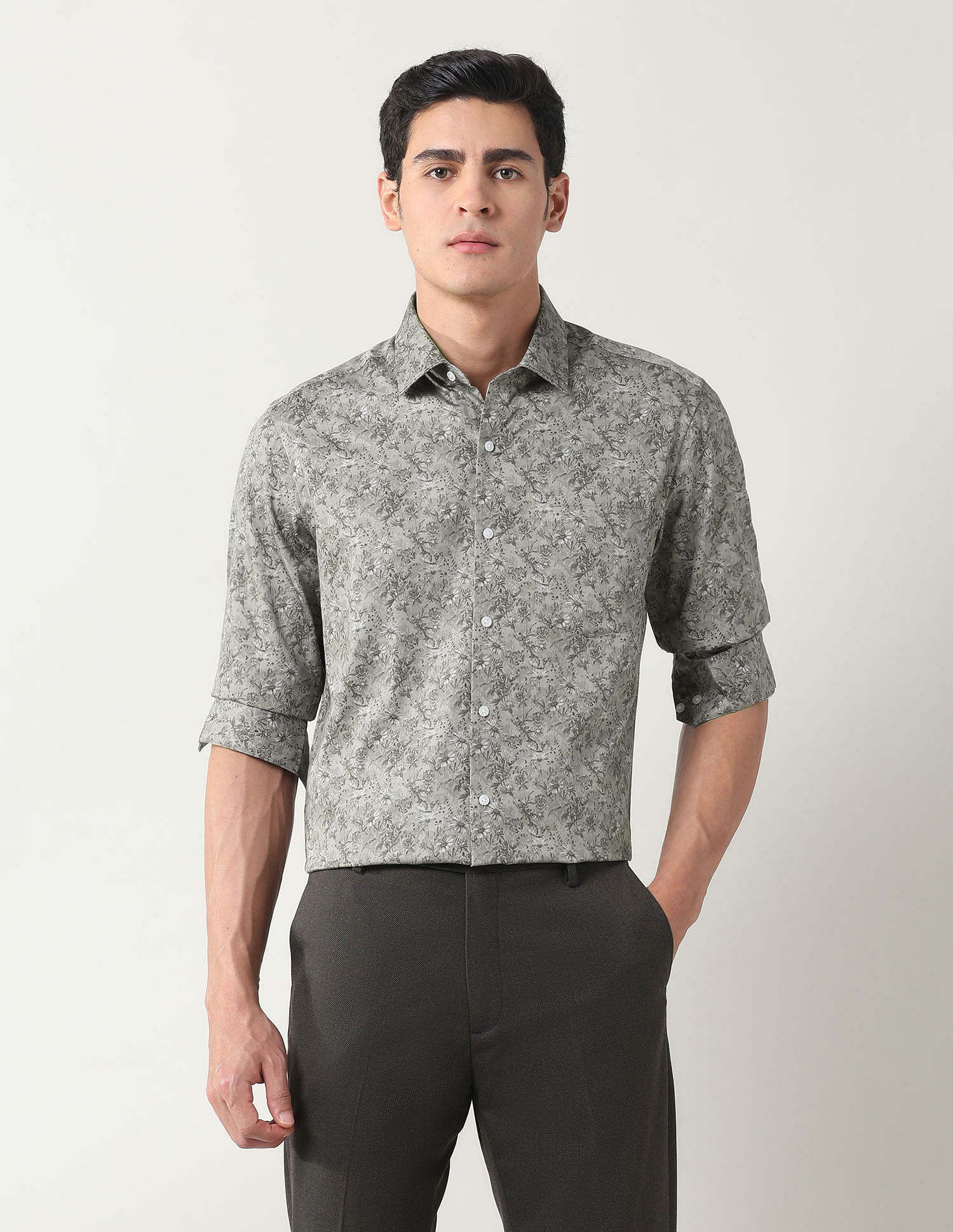 Arrow Manhattan Slim Fit Satin Shirt
