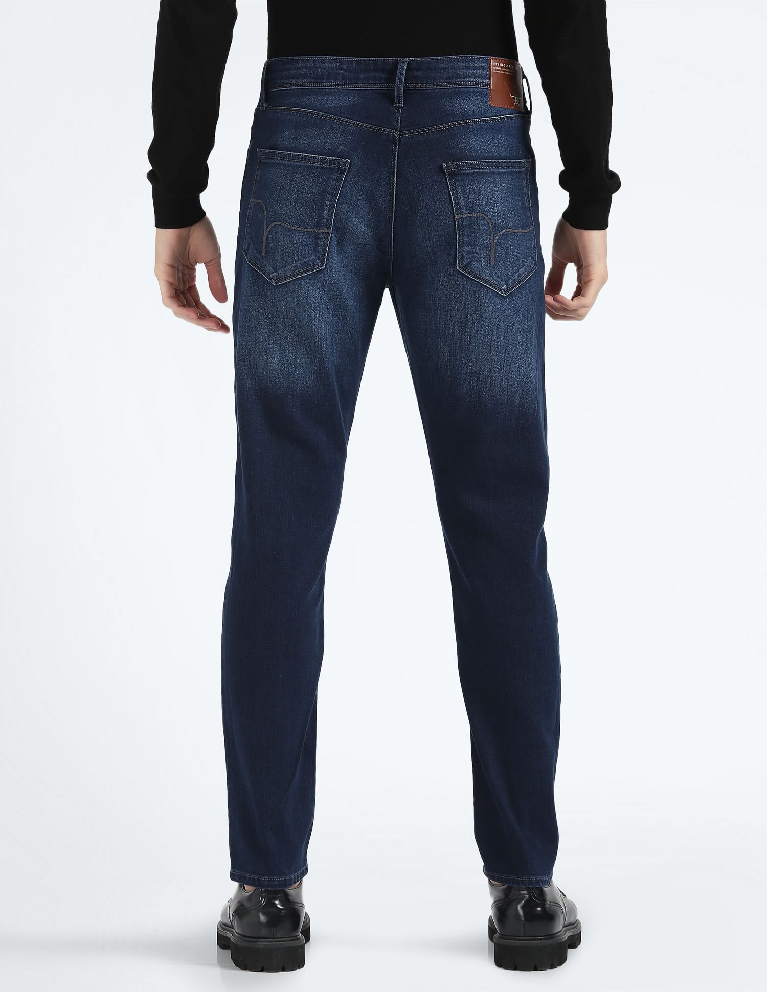 Flying Machine Slash Slim Tapered Fit Jeans