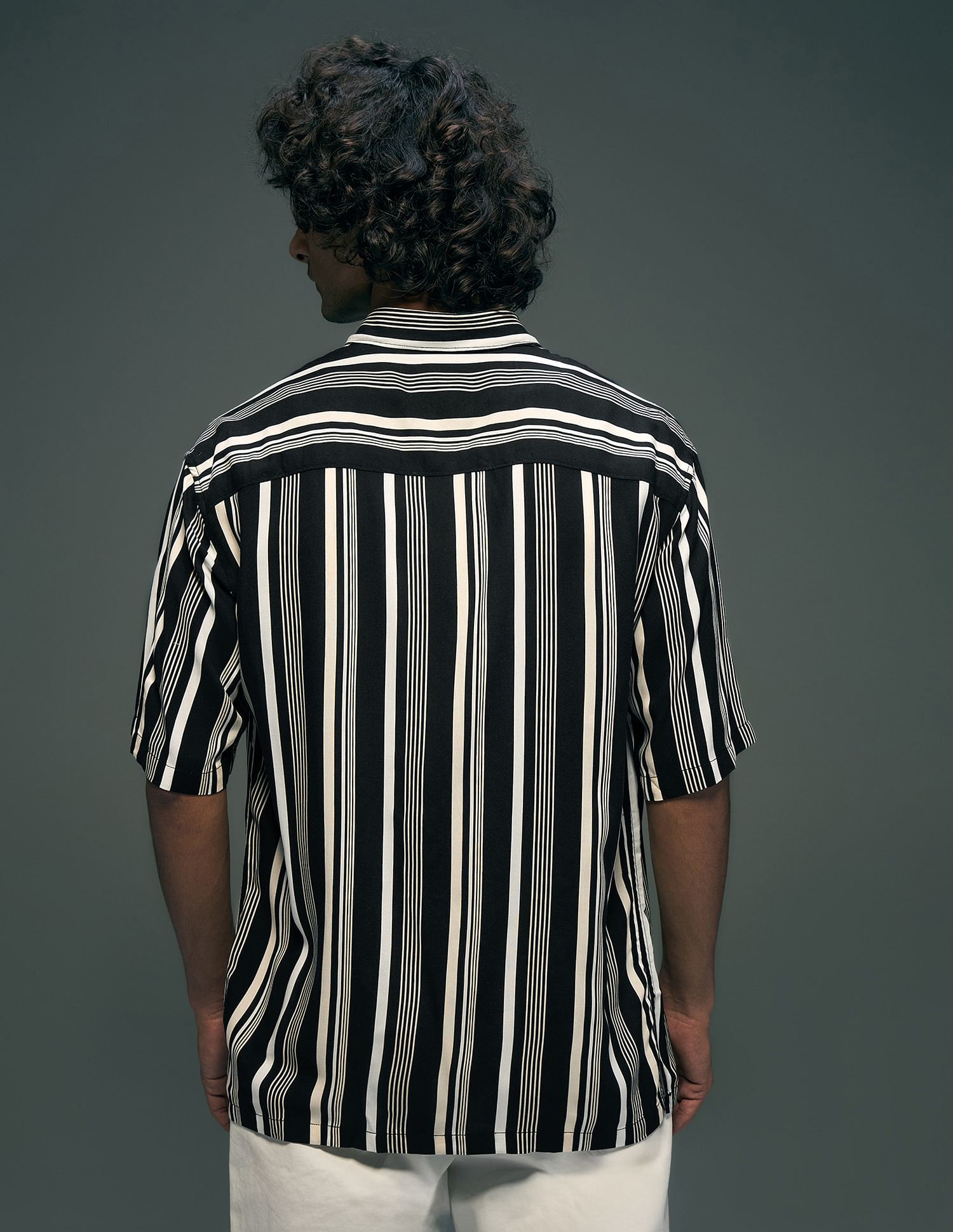 Flying Machine Vertical Striped Oversized Fit Shirt