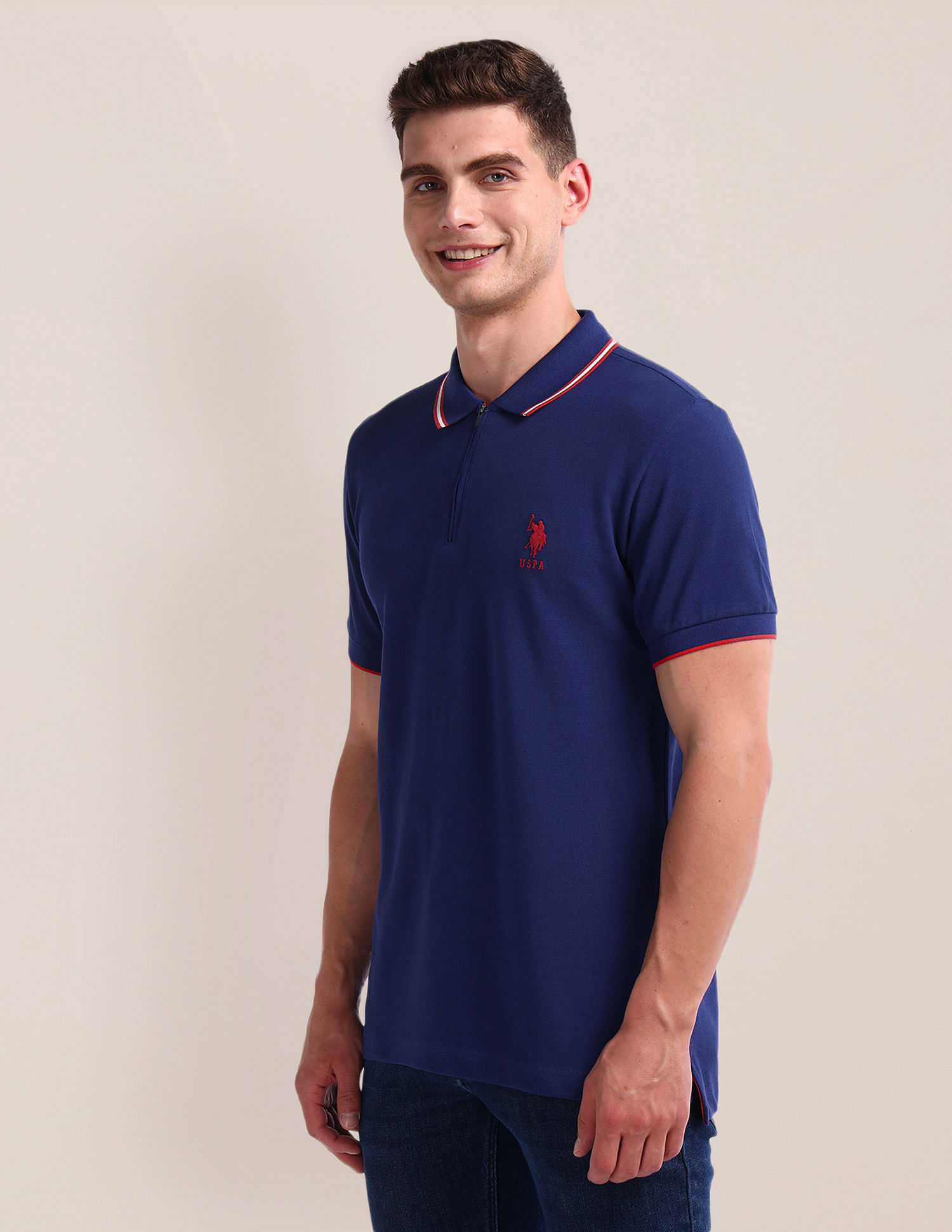U.S. Polo Assn. Pure Cotton Solid Polo Shirt