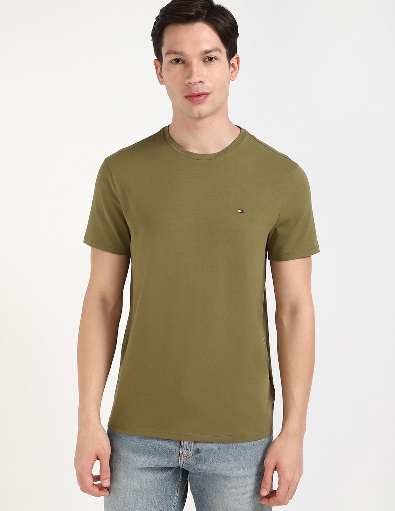 Tommy Hilfiger Solid Regular-Fit Cotton T-Shirt