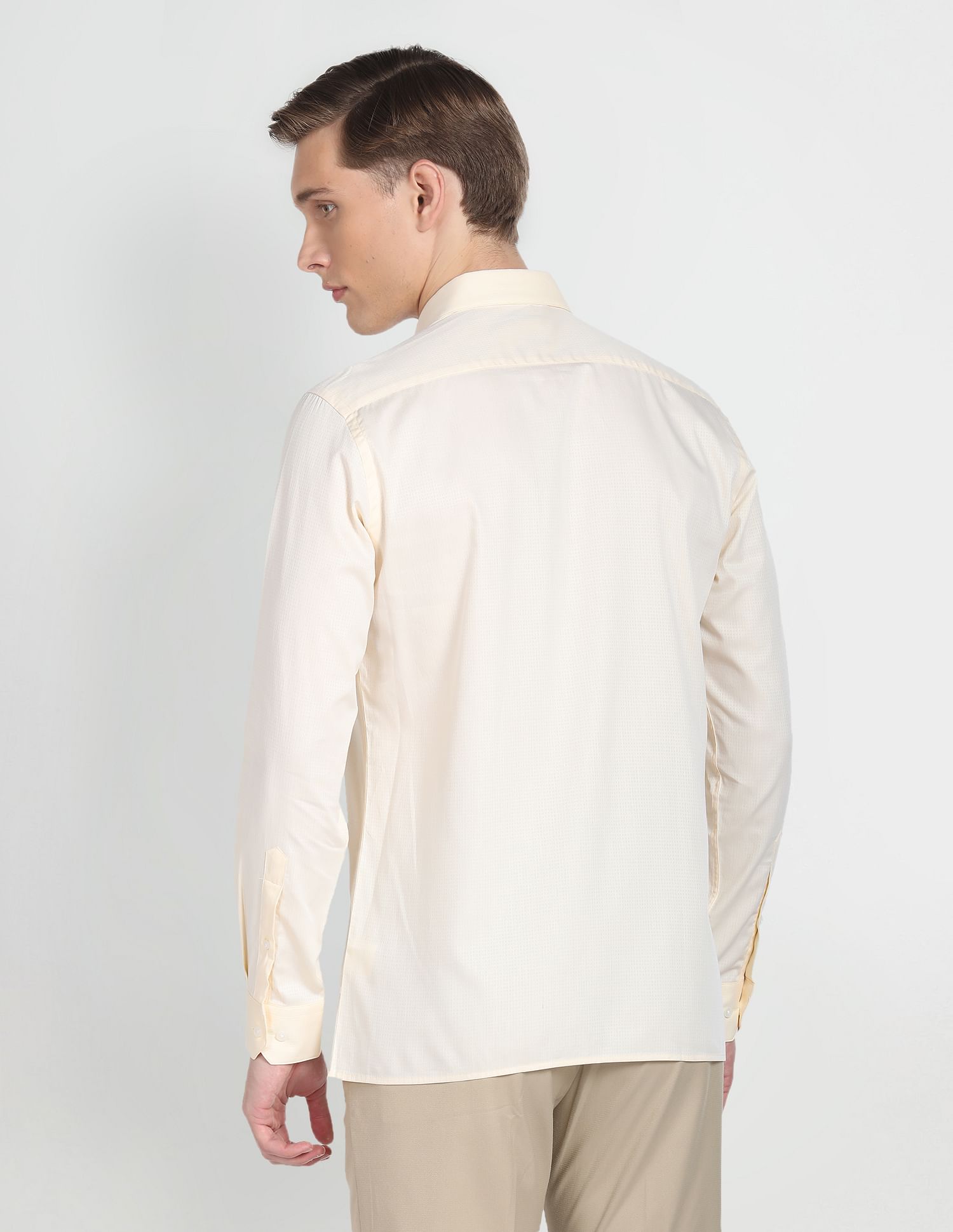 Arrow Geometric Pattern Dobby Shirt