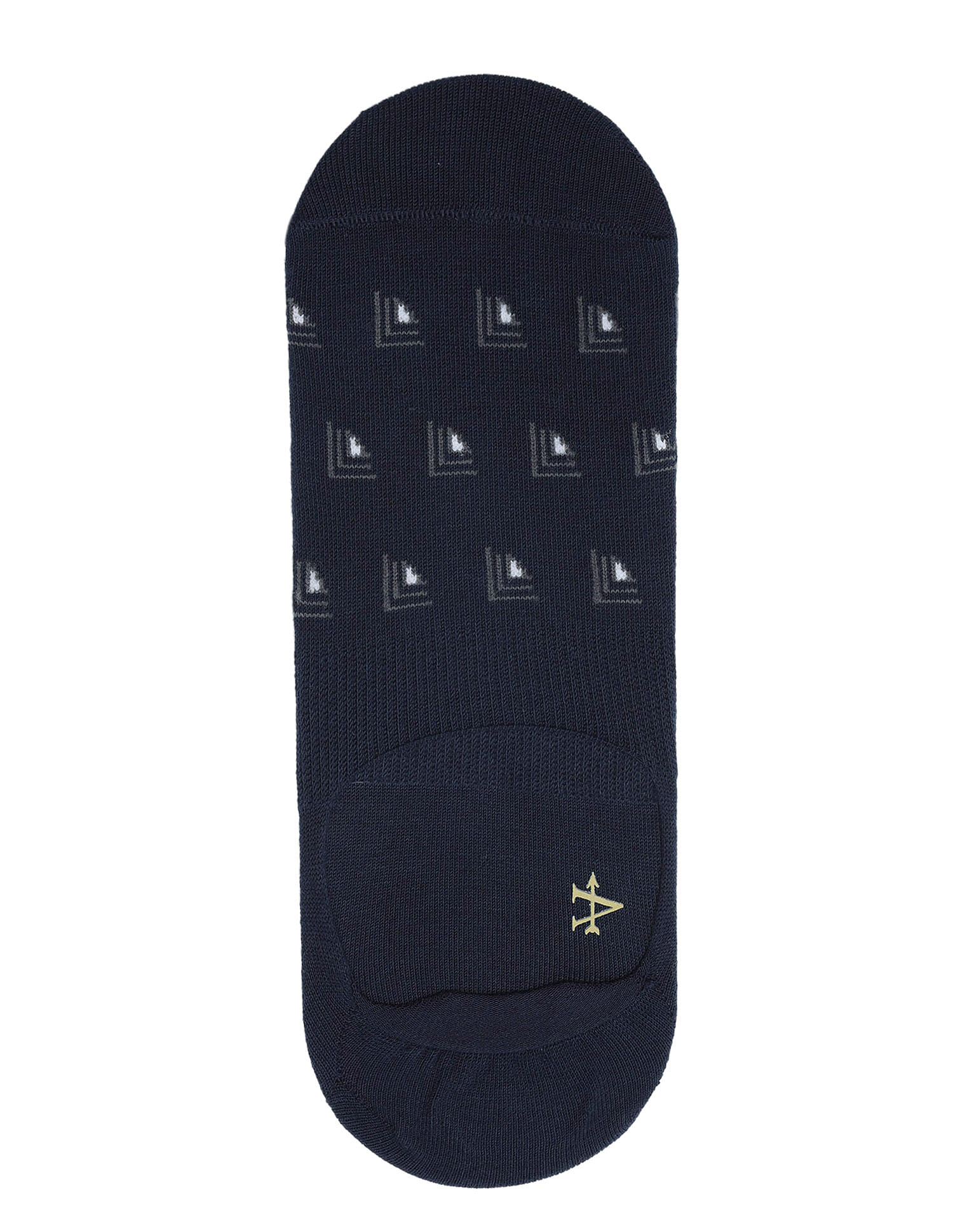 Arrow Mens No Show Printed Cotton Socks - Pack Of 2