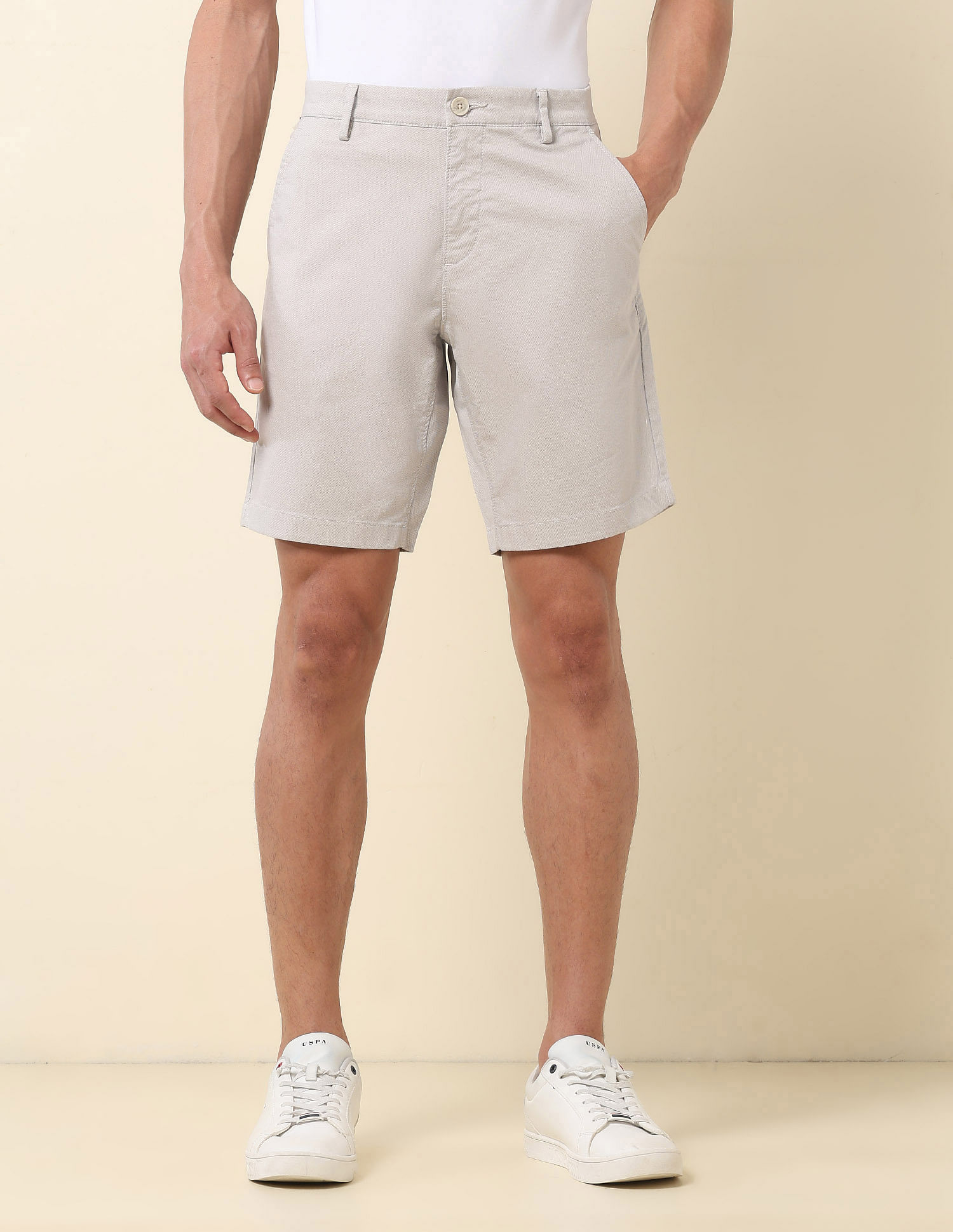 U.S. Polo Assn. Slim Fit Solid Chino Shorts
