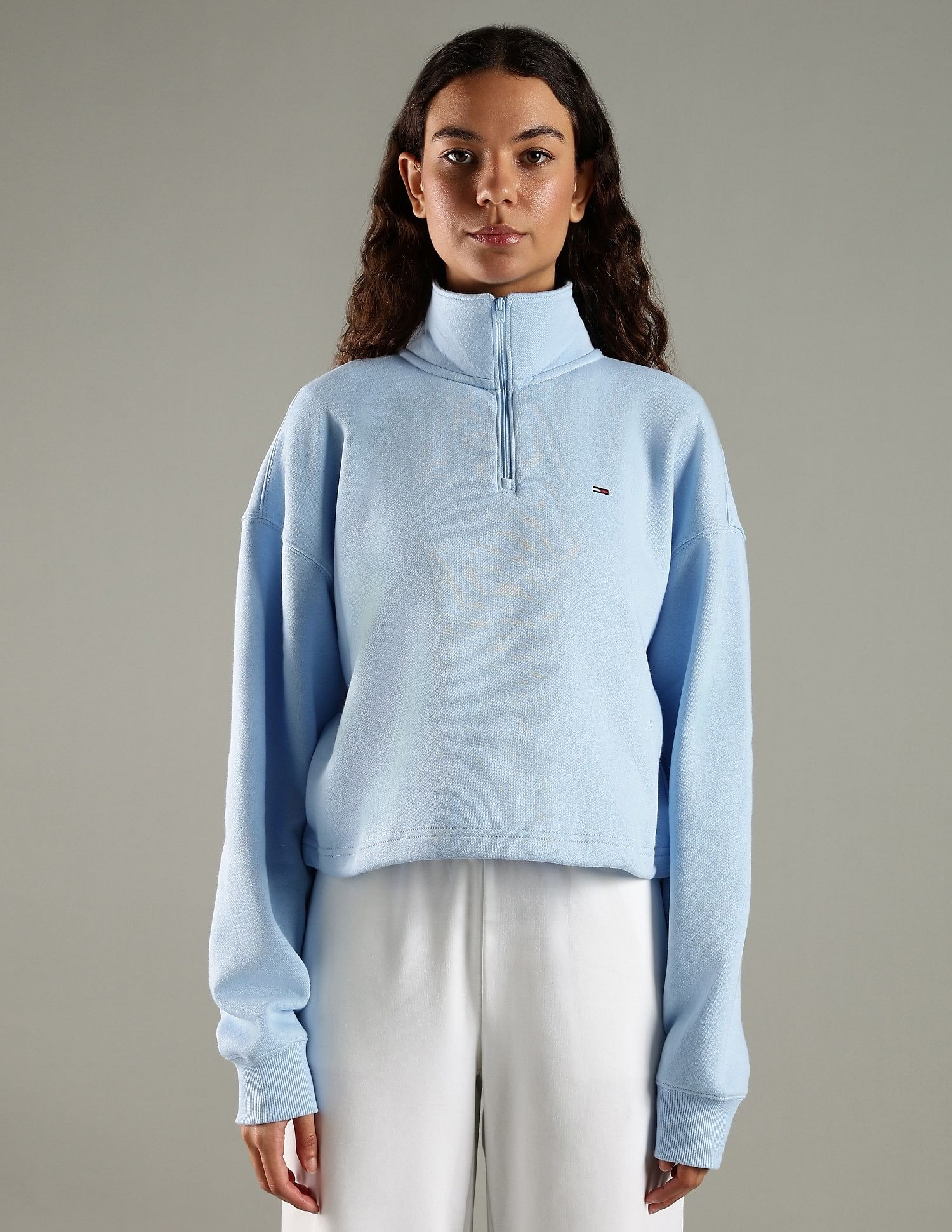 Tommy Hilfiger Regular Fit Cotton Half-Zip Sweatshirt