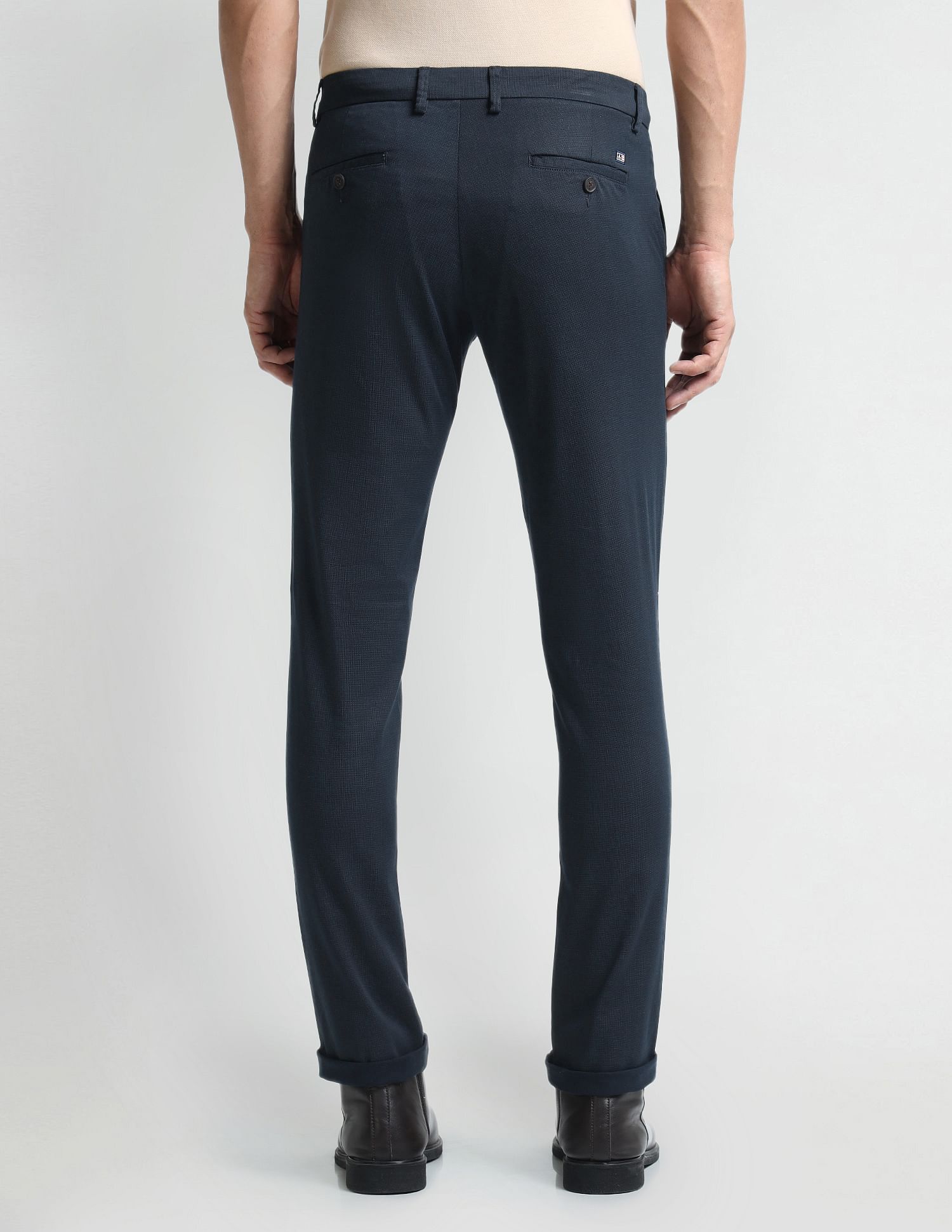 Arrow Sport Slim Fit Geometric Patterned Trousers