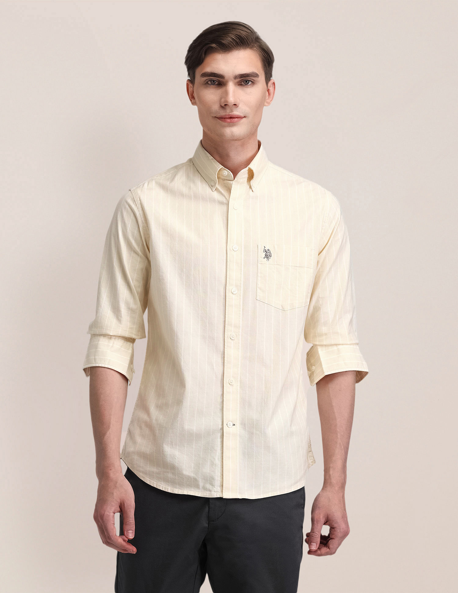U.S. Polo Assn. Vertical Stripe Tailored Fit Shirt