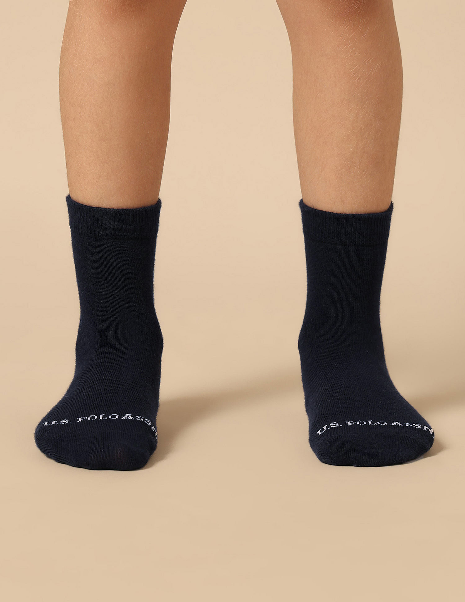 U.S. Polo Assn. Boys High-Ankle Length KS002 Socks - Pack Of 3