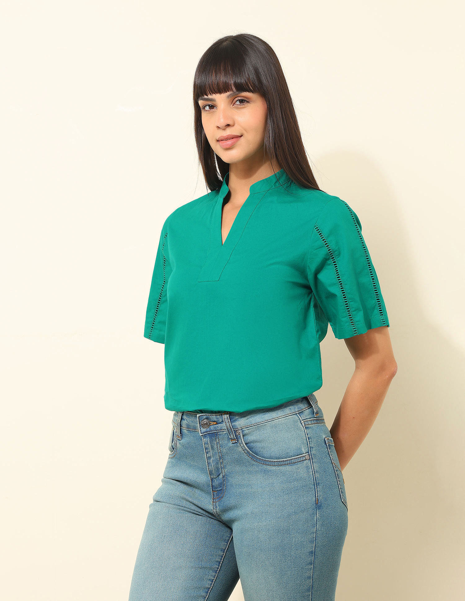 U.S. Polo Assn. Women Regular Fit Solid Top