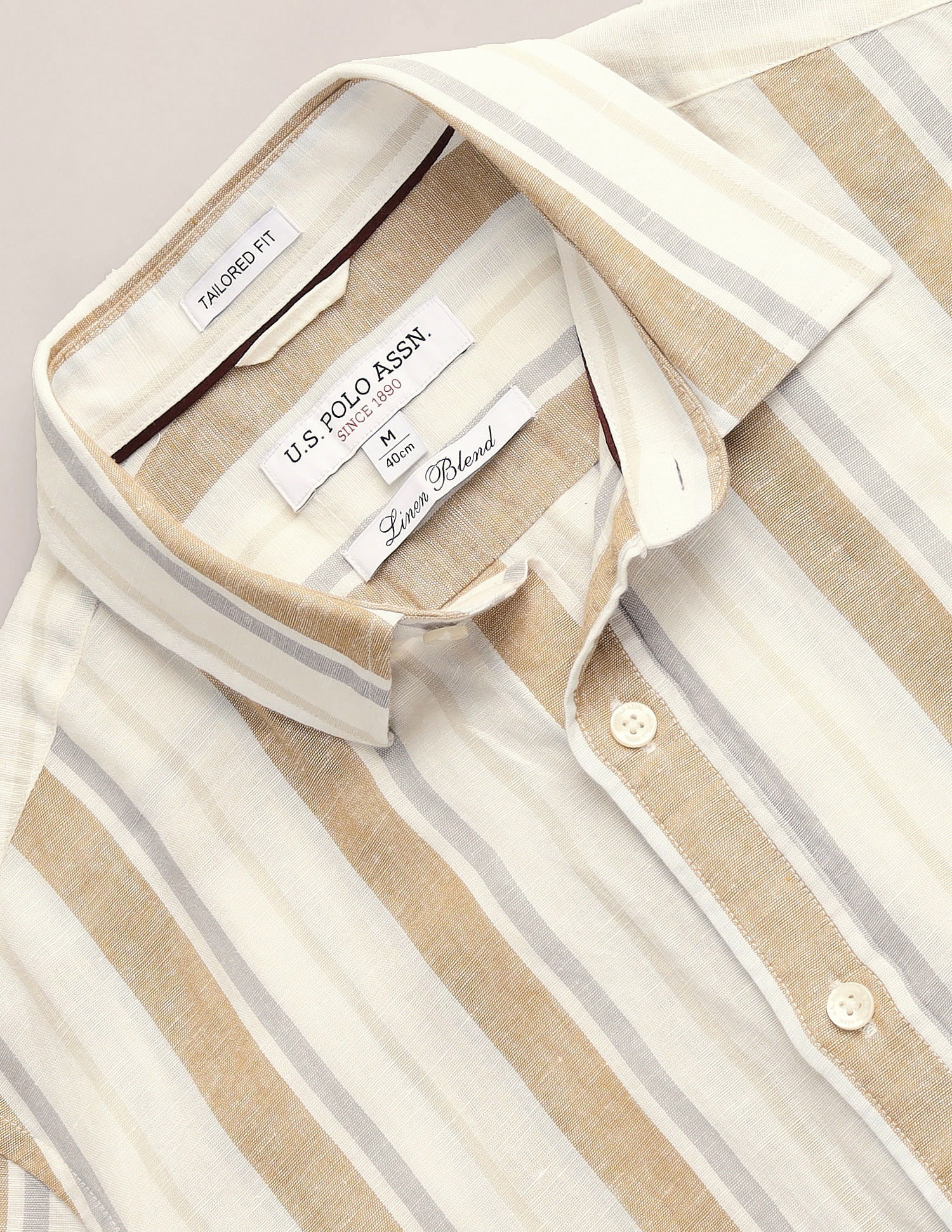 U.S. Polo Assn. Vertical Stripe Linen Blend Shirt
