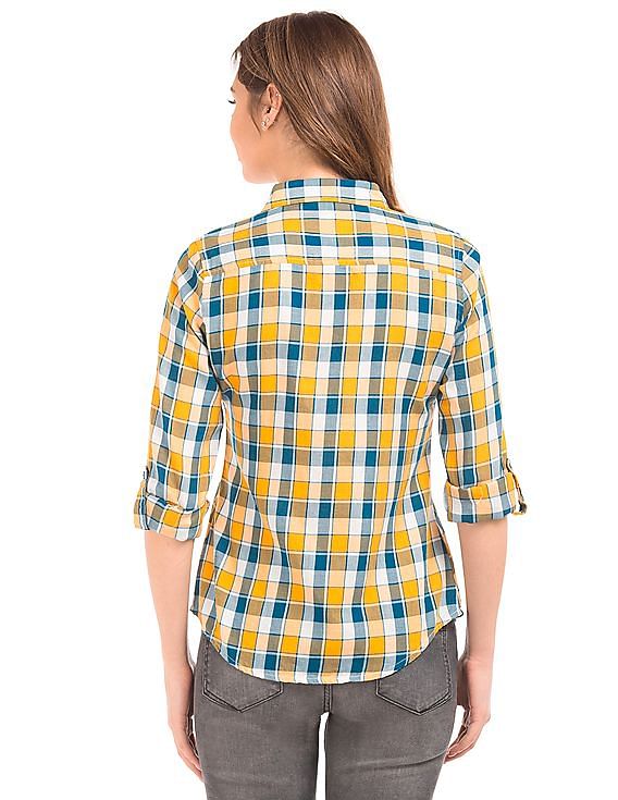 Buy Flying Machine Women Regular Fit Check Shirt - NNNOW.com