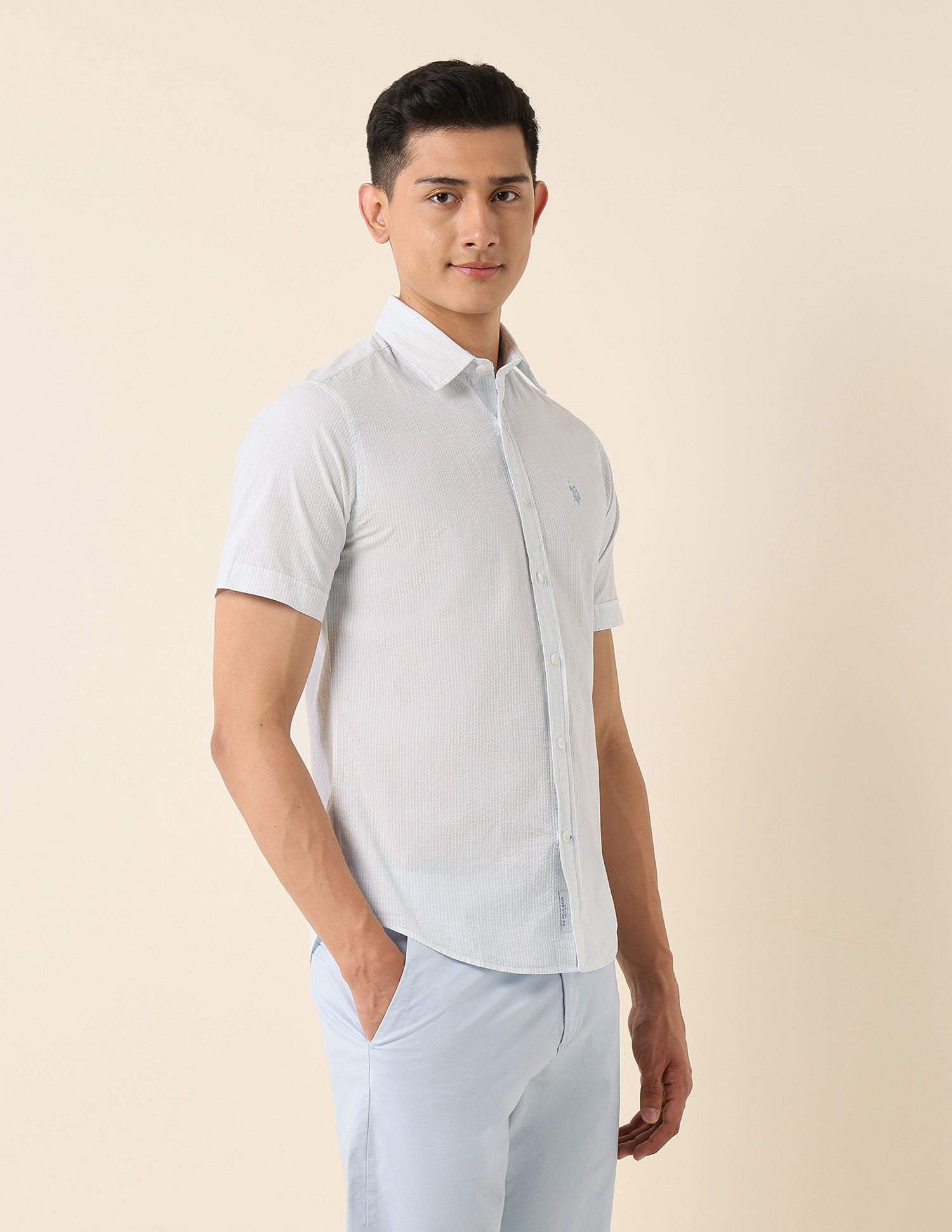 U.S. Polo Assn. Vertical Striped Pure Cotton Shirt